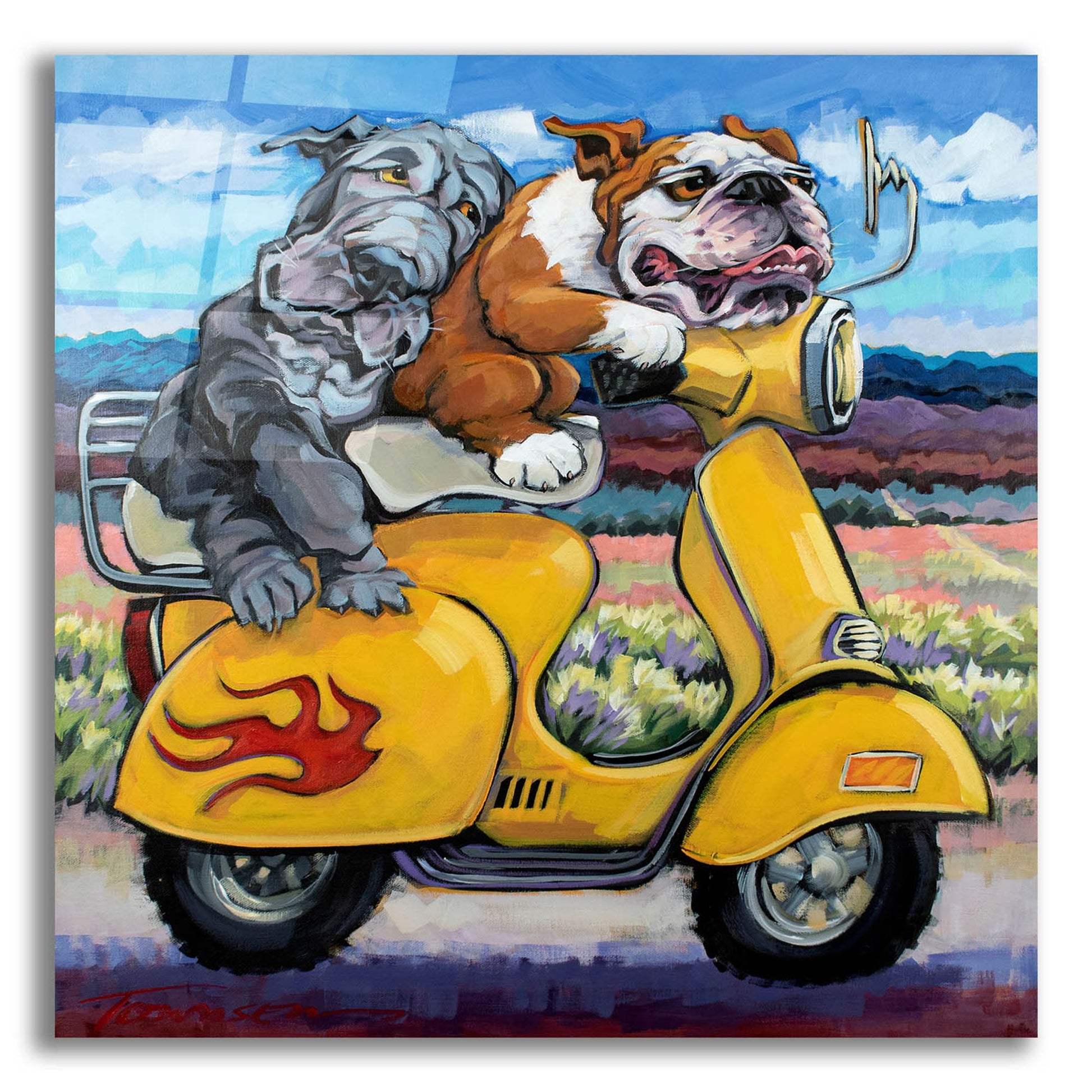 Epic Art 'On The Road Again' by CR Townsend, Acrylic Glass Wall Art