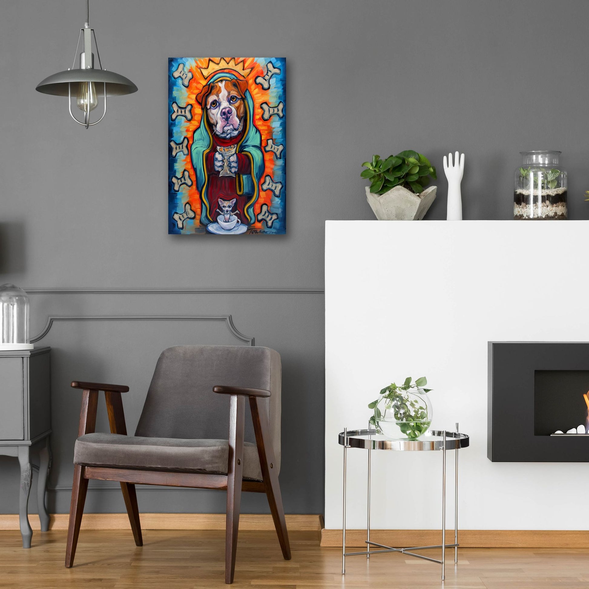 Epic Art 'Our Lady Of Perpetual Dog Biscuits' by CR Townsend, Acrylic Glass Wall Art,16x24