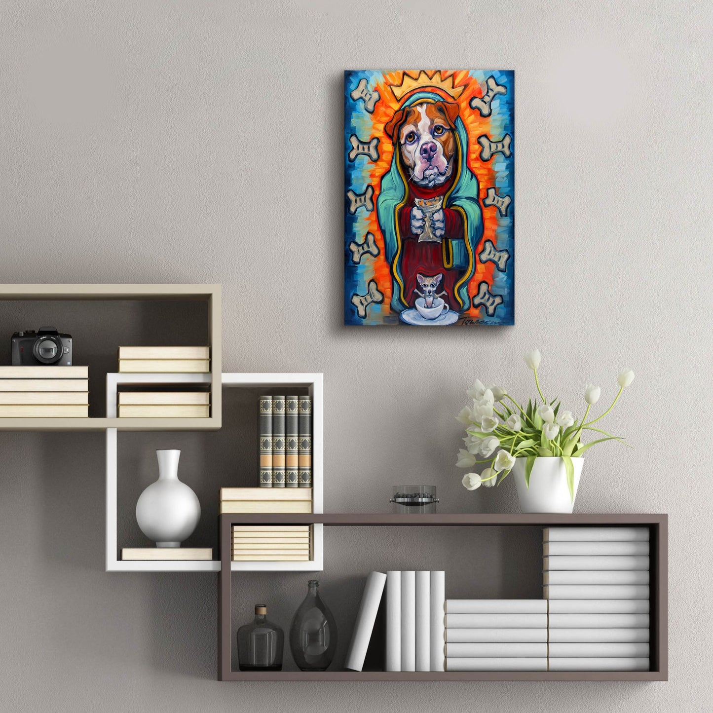 Epic Art 'Our Lady Of Perpetual Dog Biscuits' by CR Townsend, Acrylic Glass Wall Art,16x24