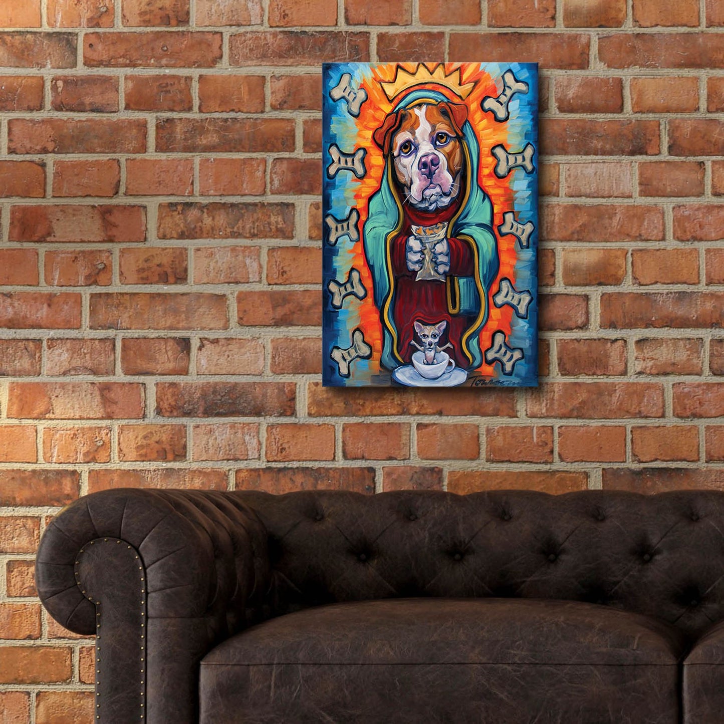 Epic Art 'Our Lady Of Perpetual Dog Biscuits' by CR Townsend, Acrylic Glass Wall Art,16x24