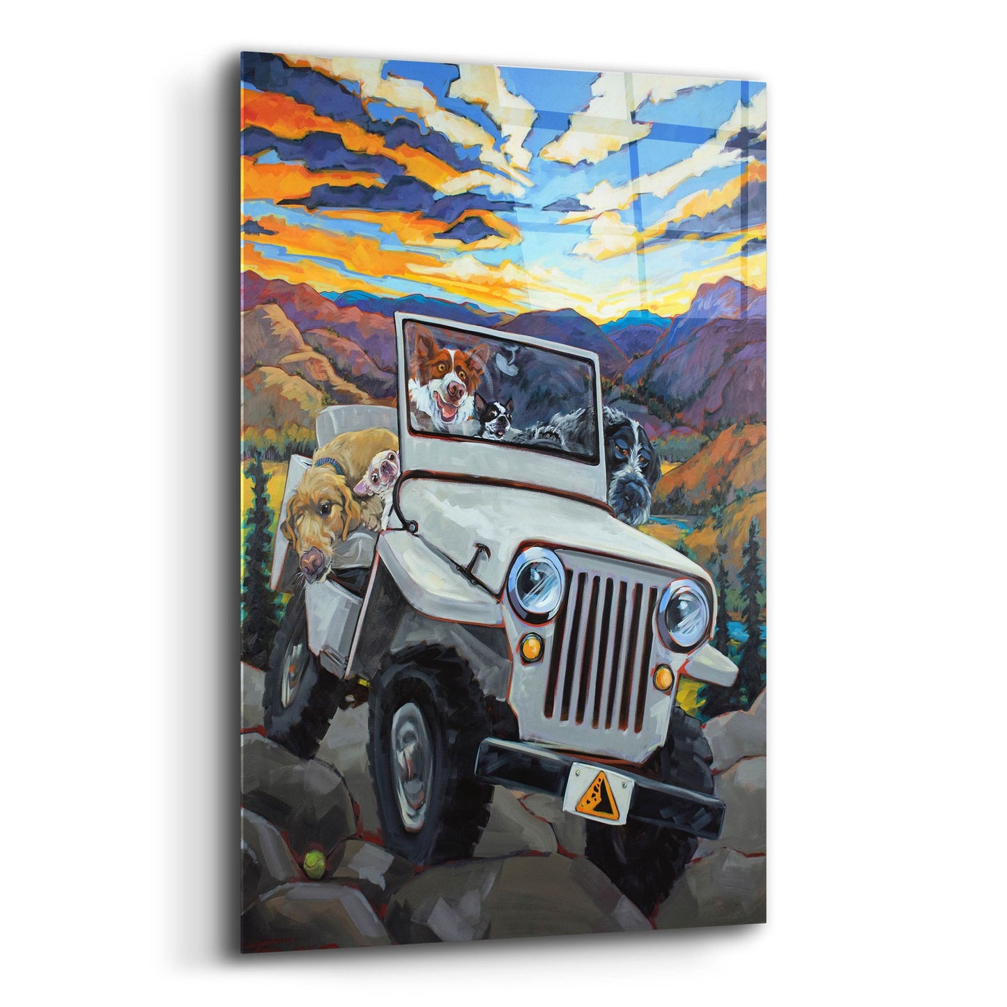 Epic Art 'Watch For Falling Rocks' by CR Townsend, Acrylic Glass Wall Art,12x16