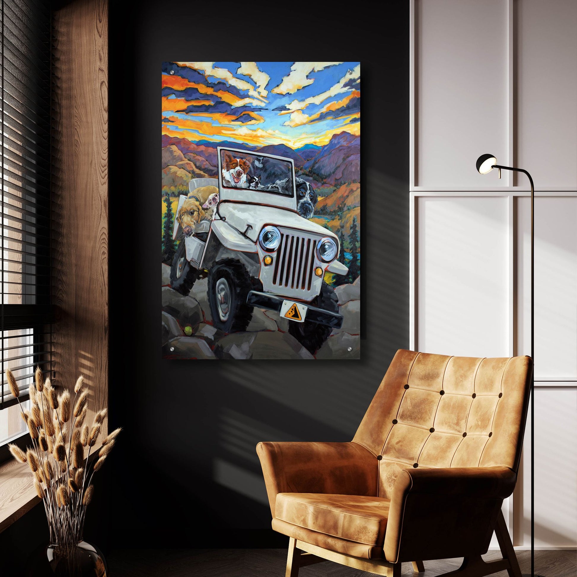 Epic Art 'Watch For Falling Rocks' by CR Townsend, Acrylic Glass Wall Art,24x36