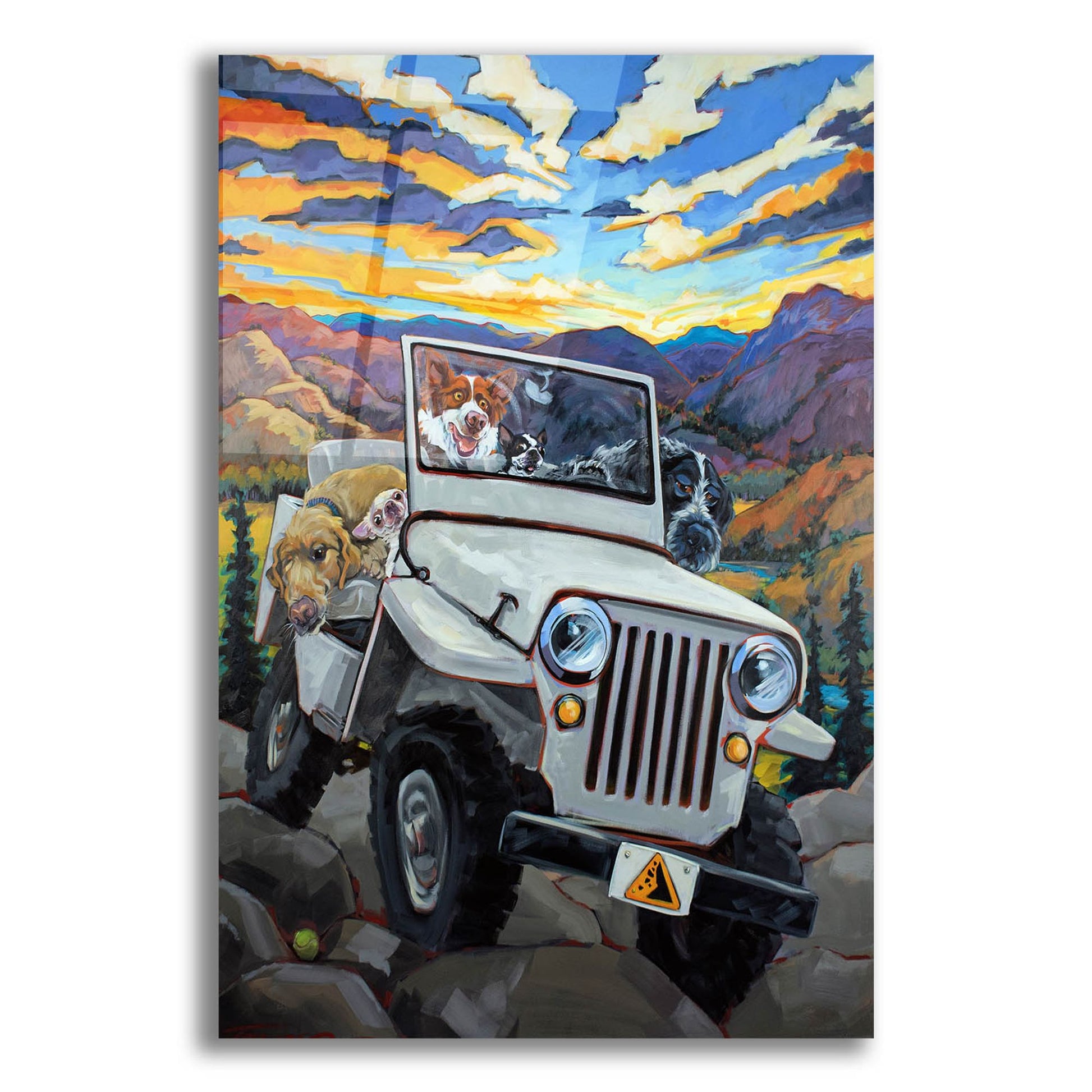 Epic Art 'Watch For Falling Rocks' by CR Townsend, Acrylic Glass Wall Art