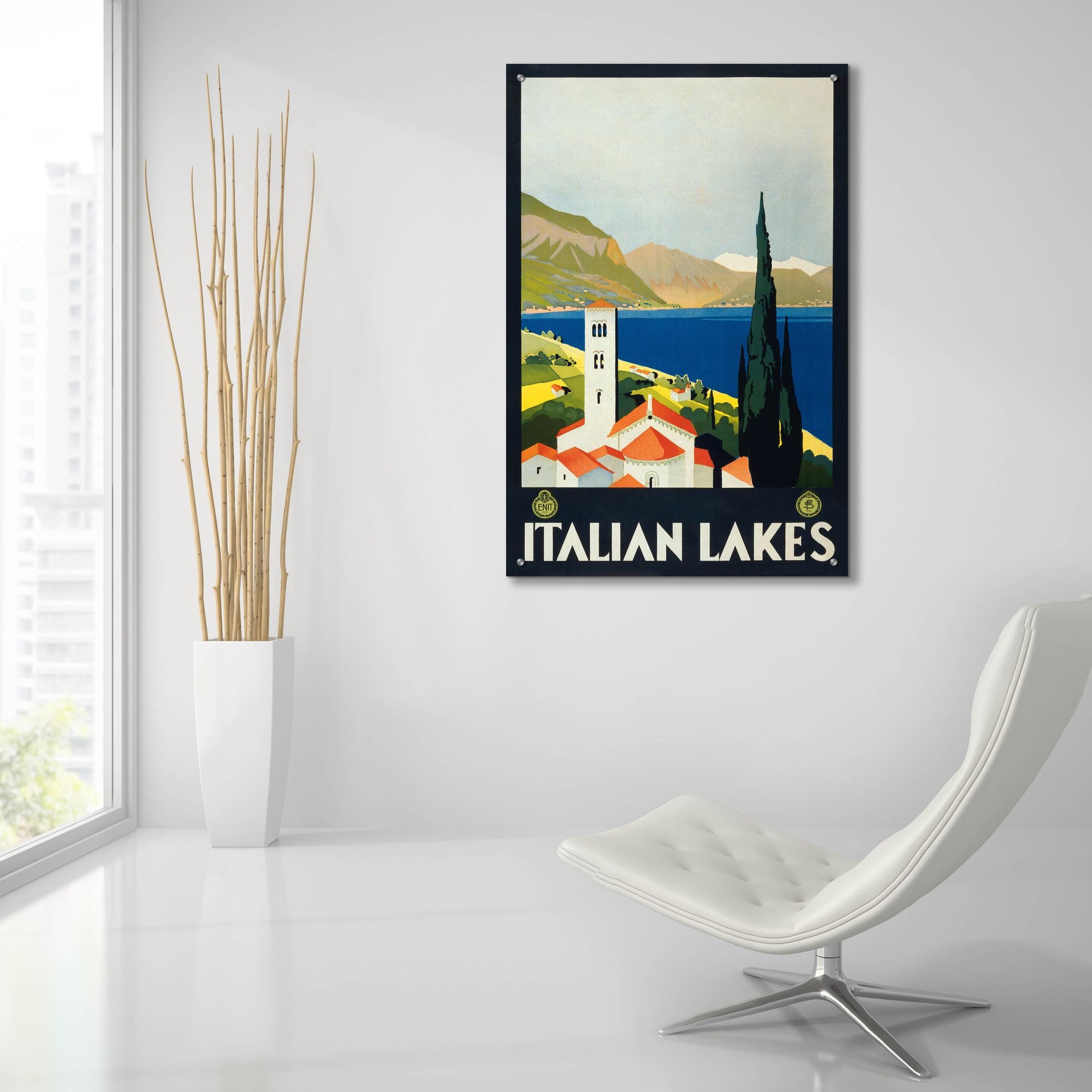 Epic Art 'Italian Lakes' by Unknown, Acrylic Glass Wall Art,24x36