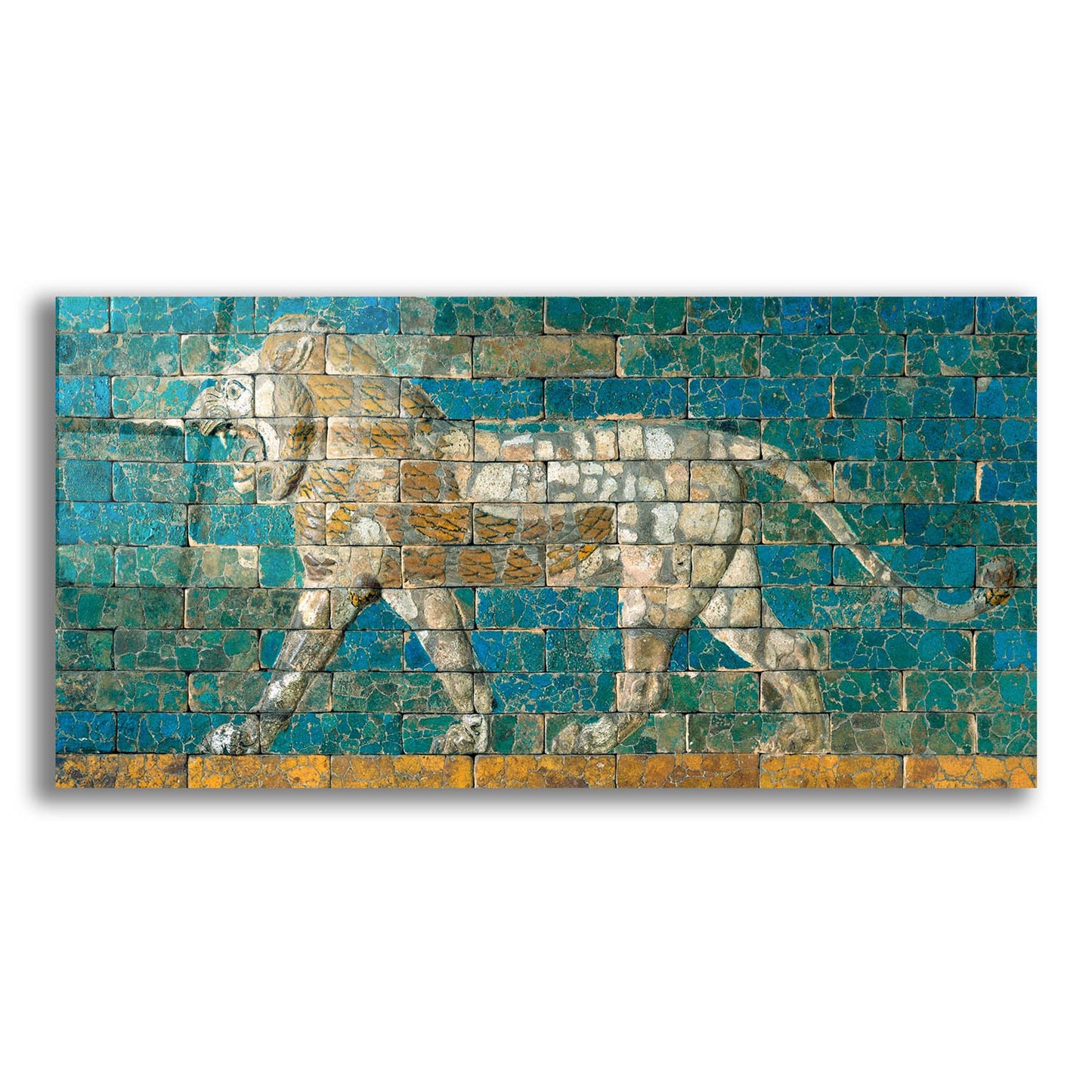 Epic Art 'Panel With Striding Lion Ca 604-562 B C E' by Unknown, Acrylic Glass Wall Art