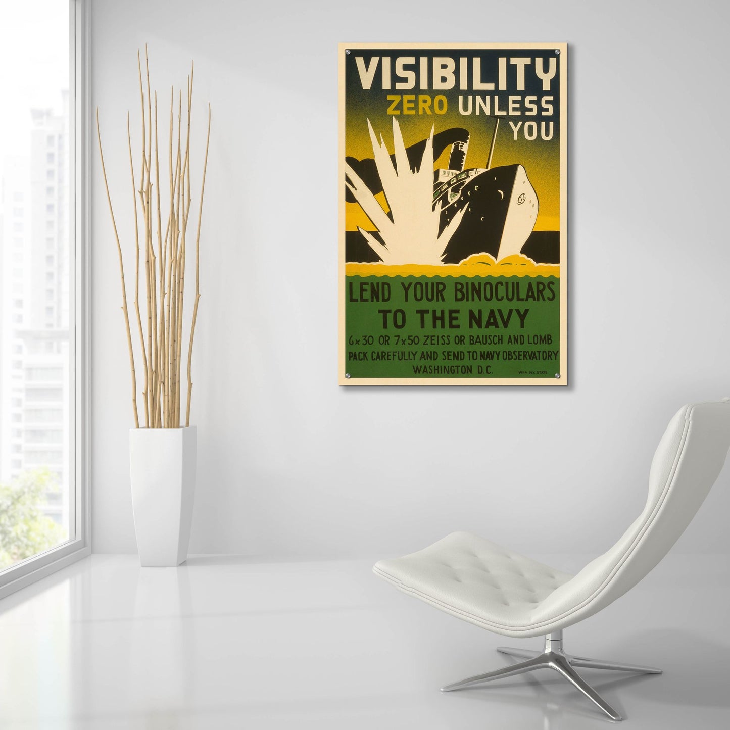 Epic Art 'Visibility Zero' by Unknown, Acrylic Glass Wall Art,24x36