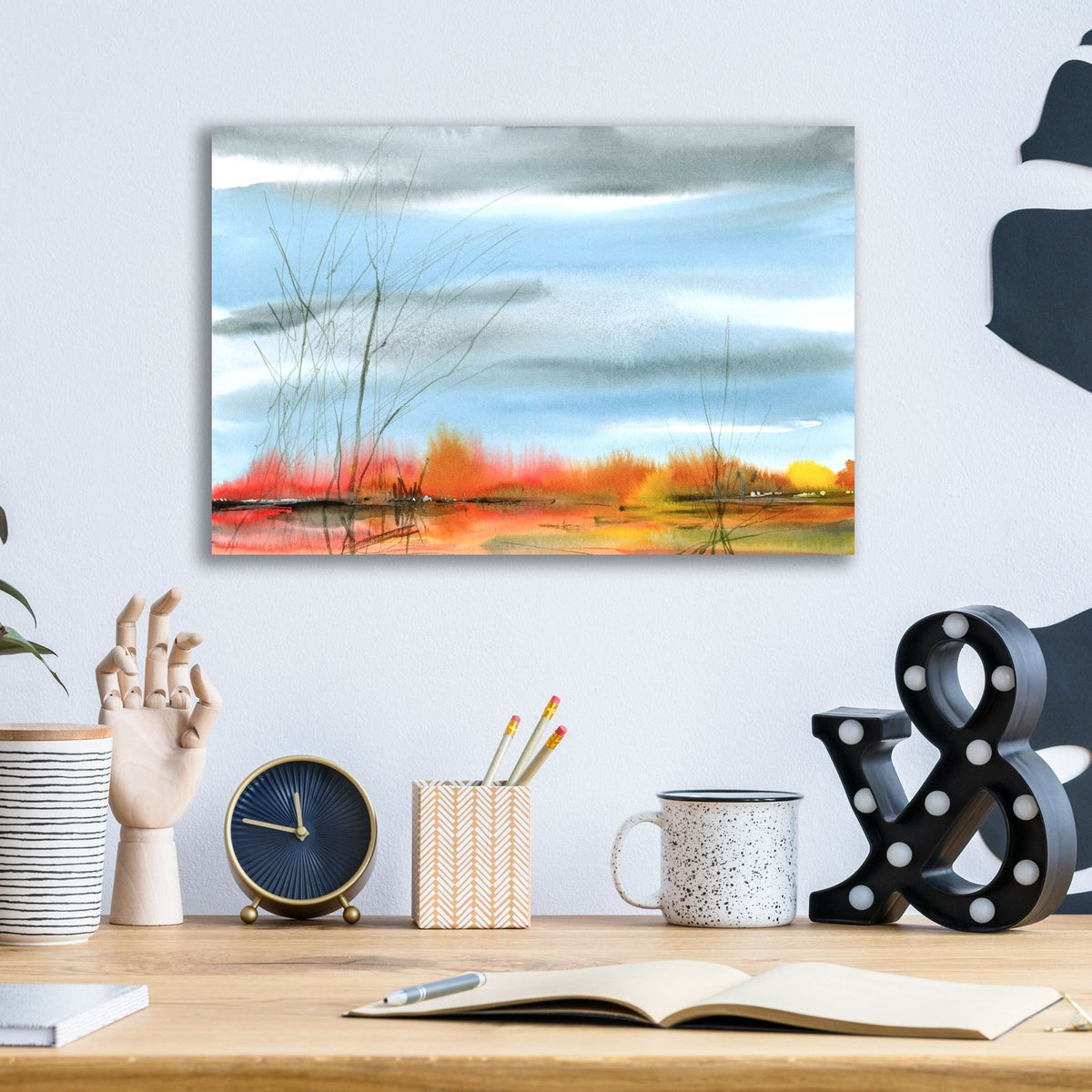 Interference; The Voice You Hear Is Your Own by Caryn Vainio - 16x12 acrylic wall art in a room
