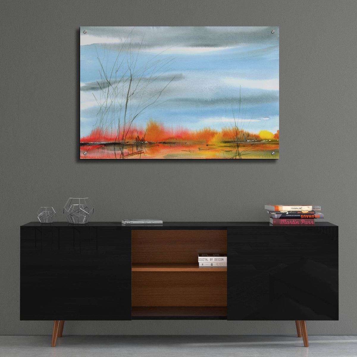 Interference; The Voice You Hear Is Your Own by Caryn Vainio - 36x24 acrylic wall art in a room