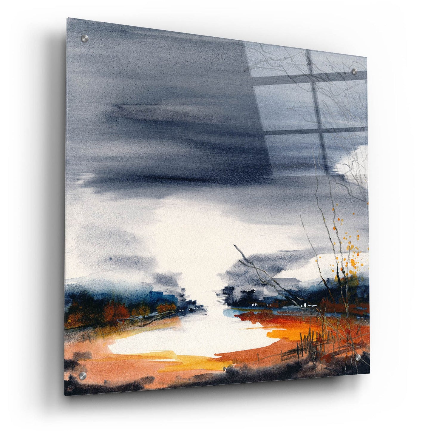 Epic Art 'Toward The Sky Deep Water' by Caryn Vainio, Acrylic Glass Wall Art,24x24