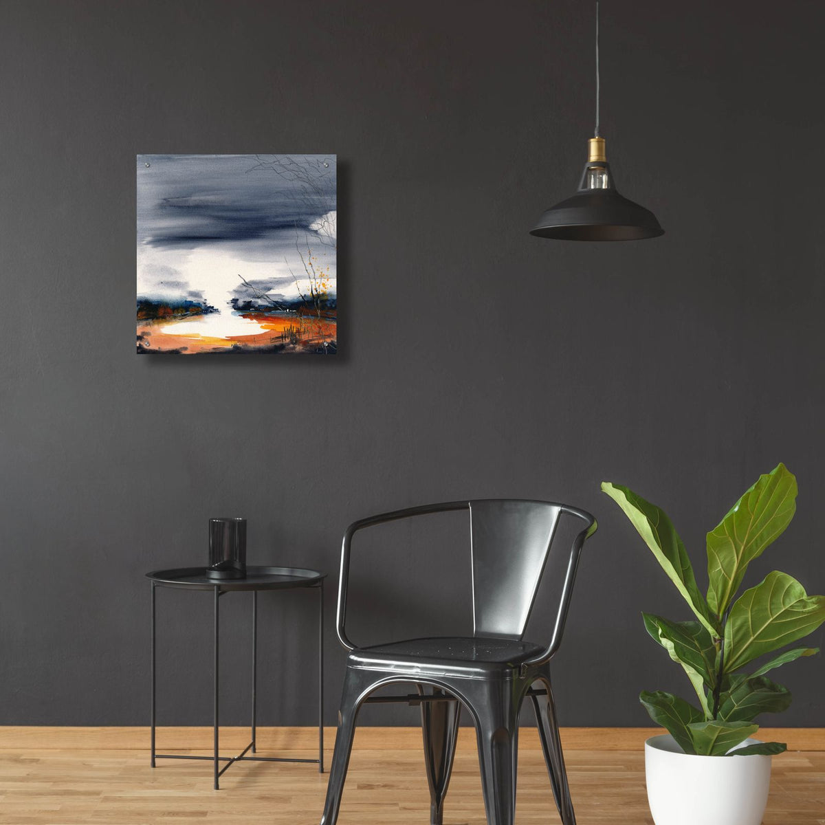Toward The Sky Deep Water by Caryn Vainio - 24x24 acrylic wall art in a room