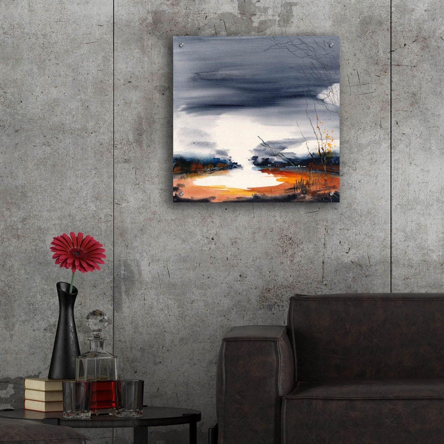 Epic Art 'Toward The Sky Deep Water' by Caryn Vainio, Acrylic Glass Wall Art,24x24