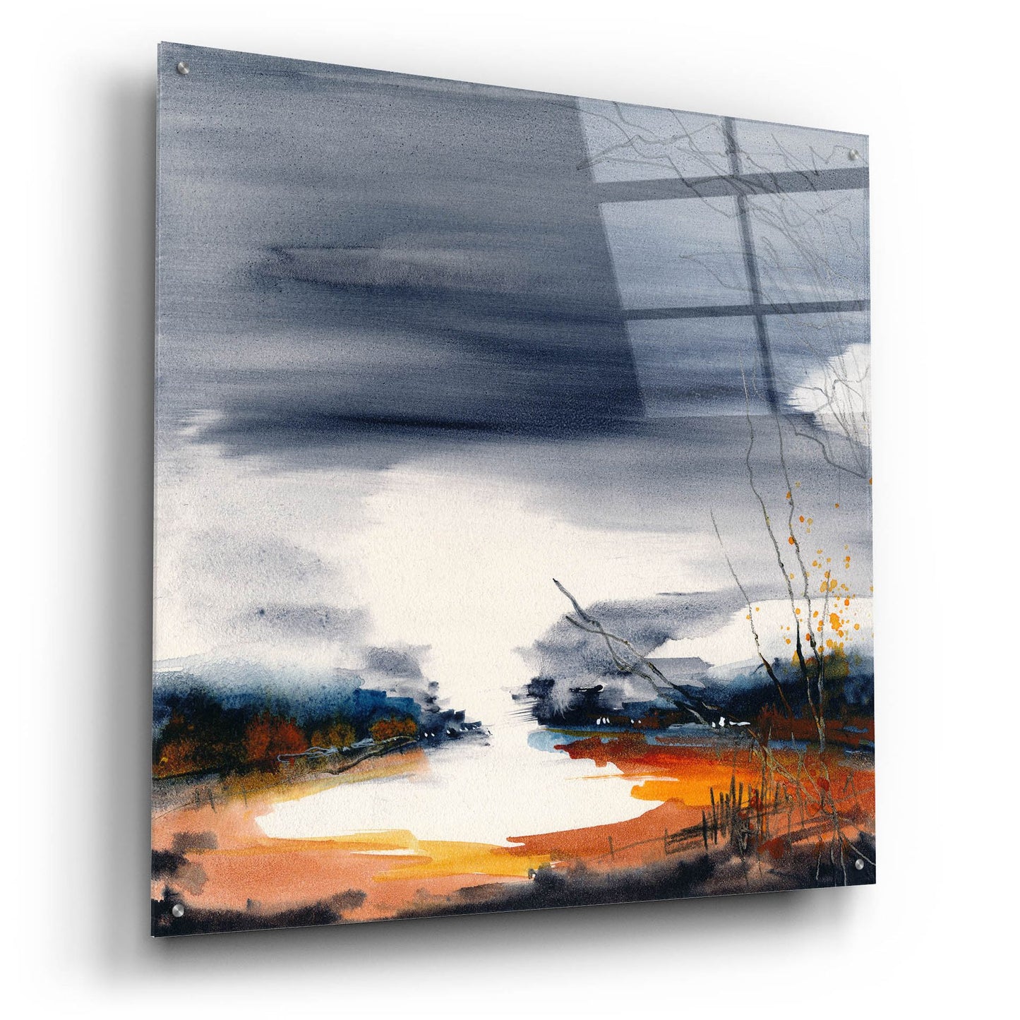 Epic Art 'Toward The Sky Deep Water' by Caryn Vainio, Acrylic Glass Wall Art,36x36