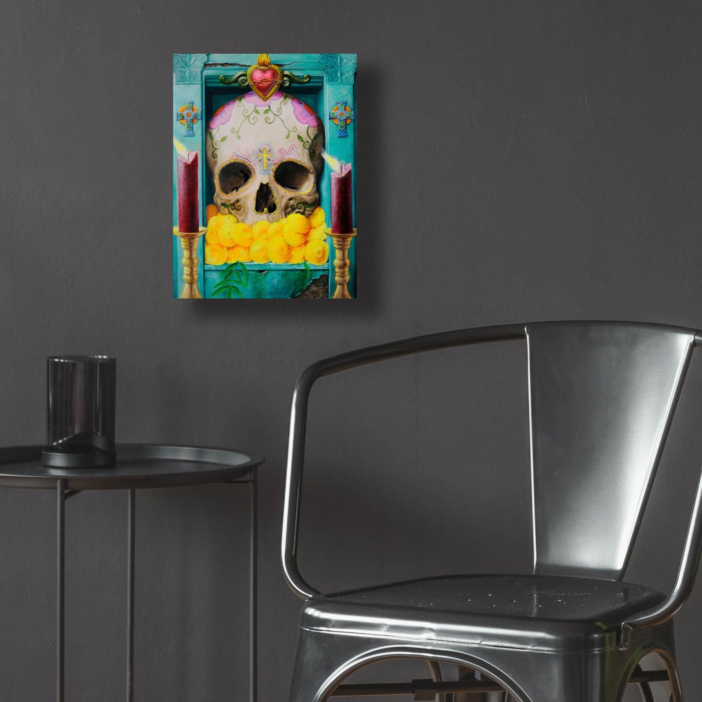 Epic Art 'Calavera' by Robert Valadez, Acrylic Glass Wall Art,12x16