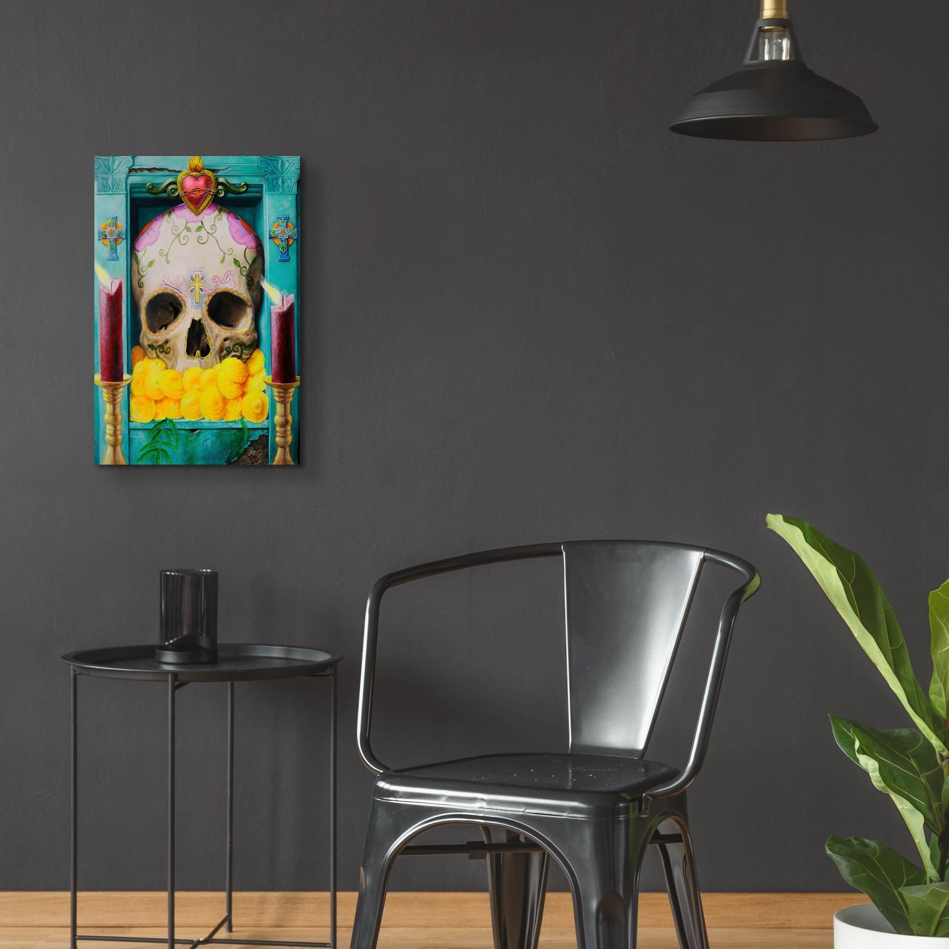 Epic Art 'Calavera' by Robert Valadez, Acrylic Glass Wall Art,16x24