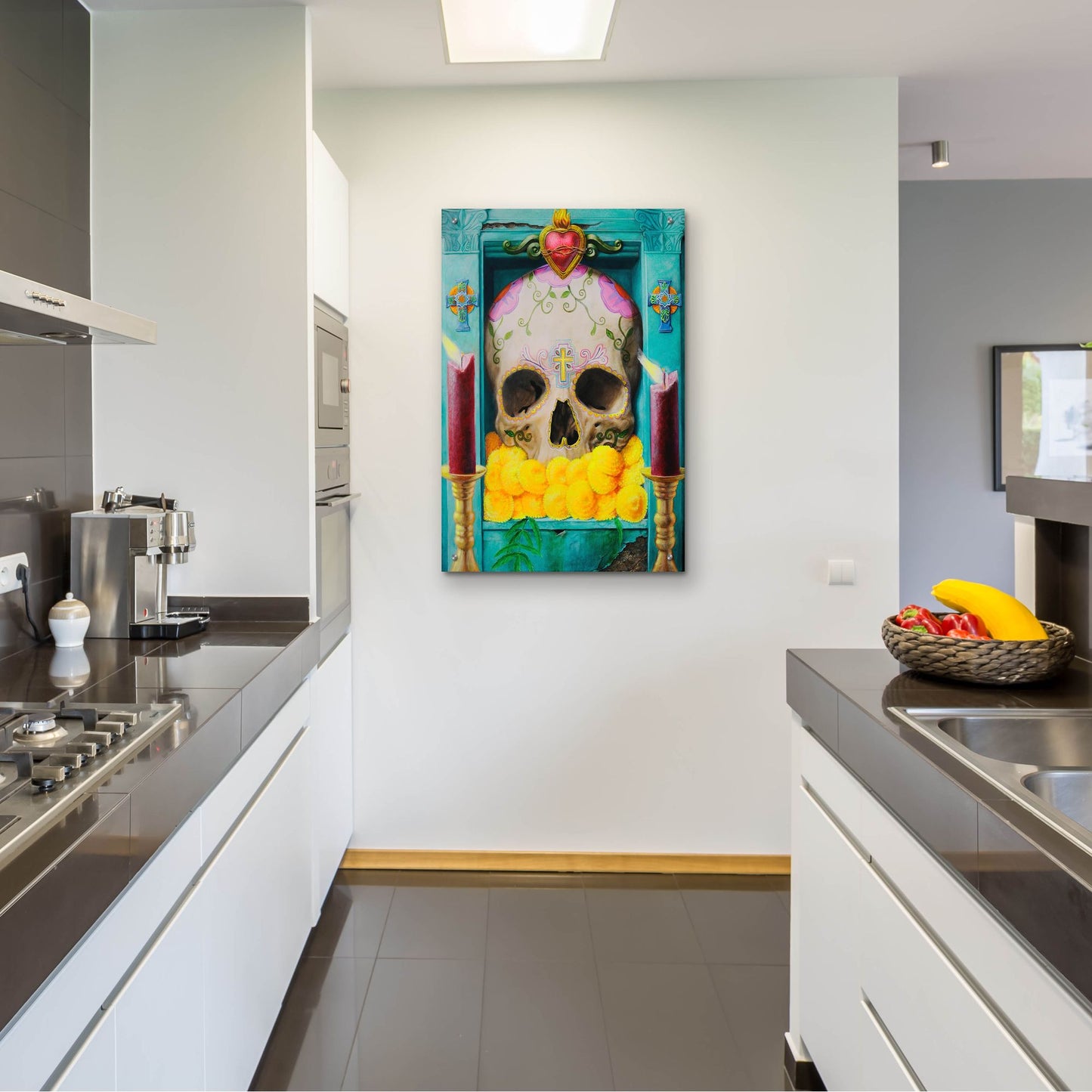 Epic Art 'Calavera' by Robert Valadez, Acrylic Glass Wall Art,24x36