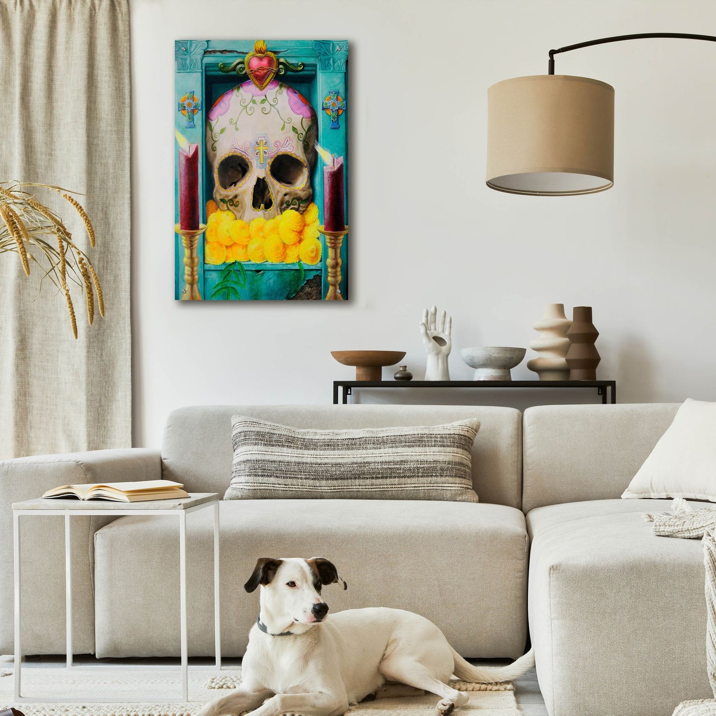 Epic Art 'Calavera' by Robert Valadez, Acrylic Glass Wall Art,24x36