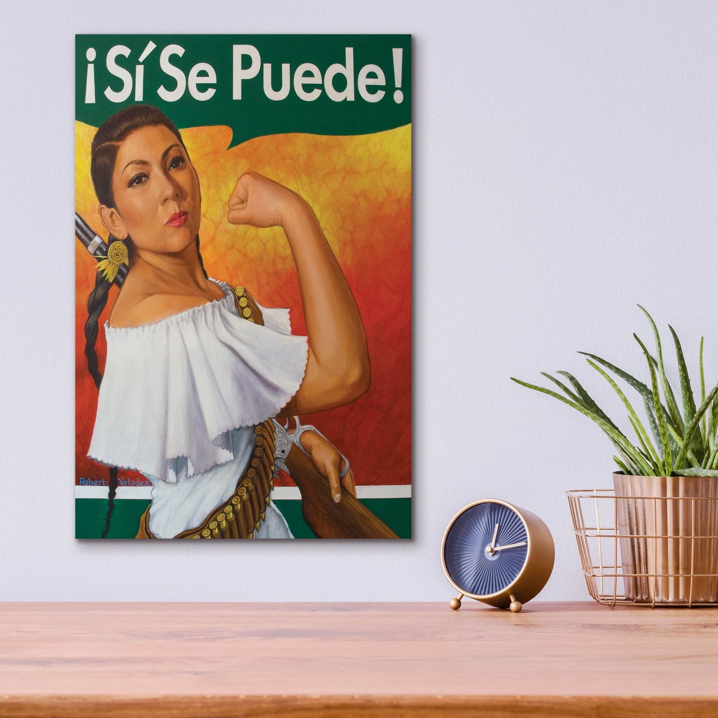 Epic Art 'Rosita Si Se Puede' by Robert Valadez, Acrylic Glass Wall Art,12x16