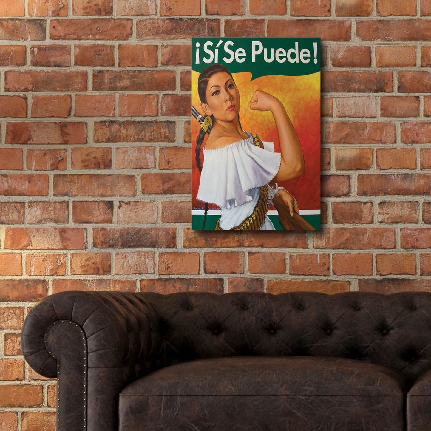 Epic Art 'Rosita Si Se Puede' by Robert Valadez, Acrylic Glass Wall Art,16x24