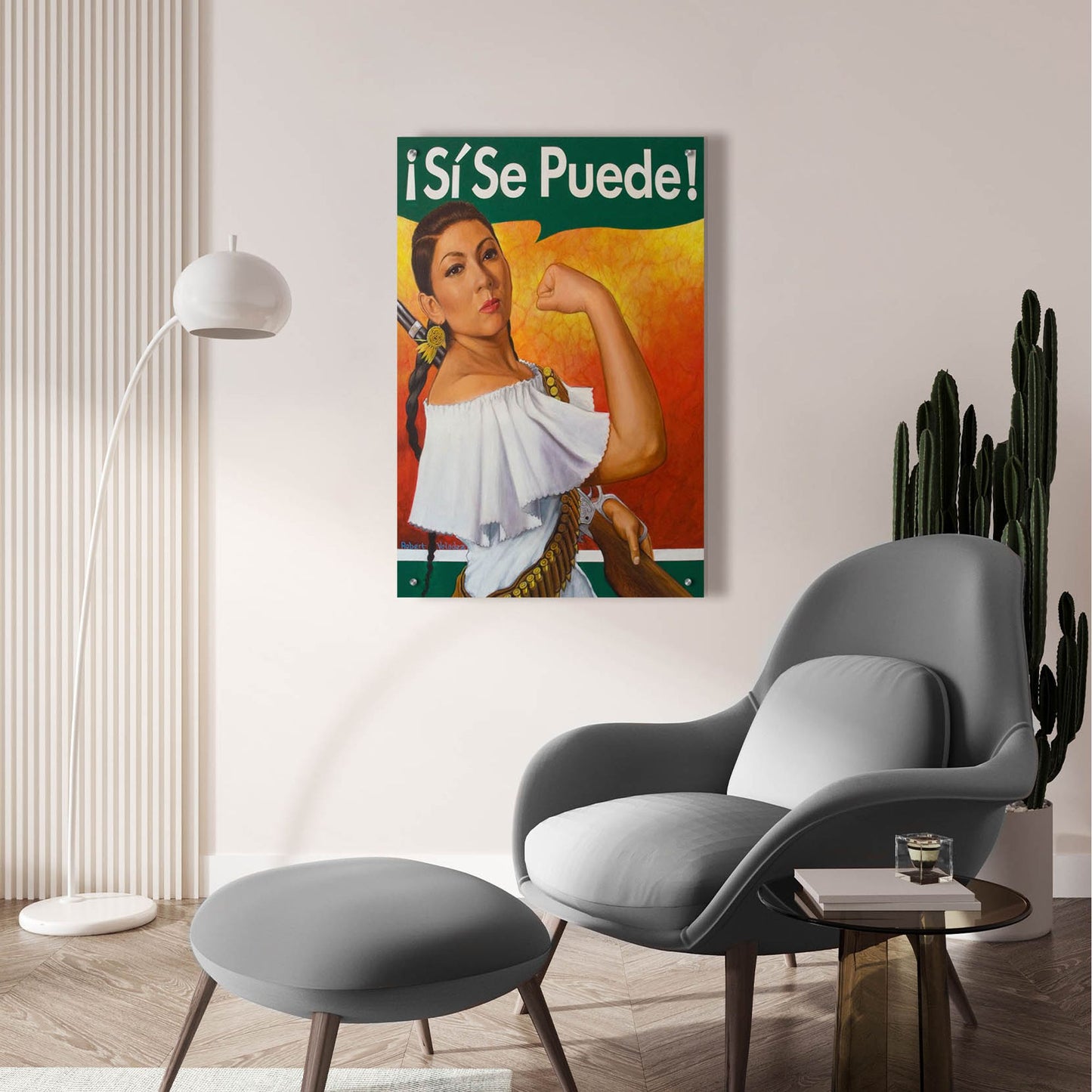 Epic Art 'Rosita Si Se Puede' by Robert Valadez, Acrylic Glass Wall Art,24x36