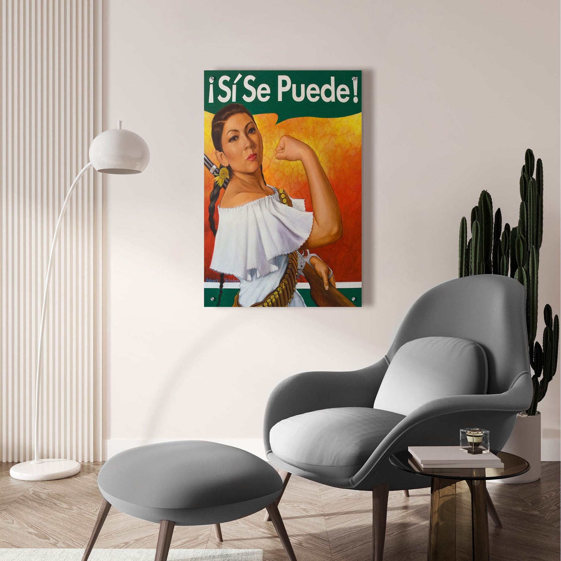 Epic Art 'Rosita Si Se Puede' by Robert Valadez, Acrylic Glass Wall Art,24x36