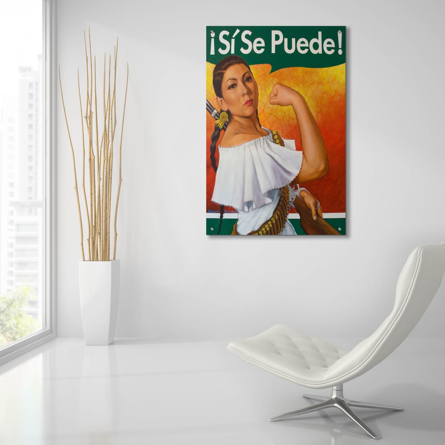 Epic Art 'Rosita Si Se Puede' by Robert Valadez, Acrylic Glass Wall Art,24x36