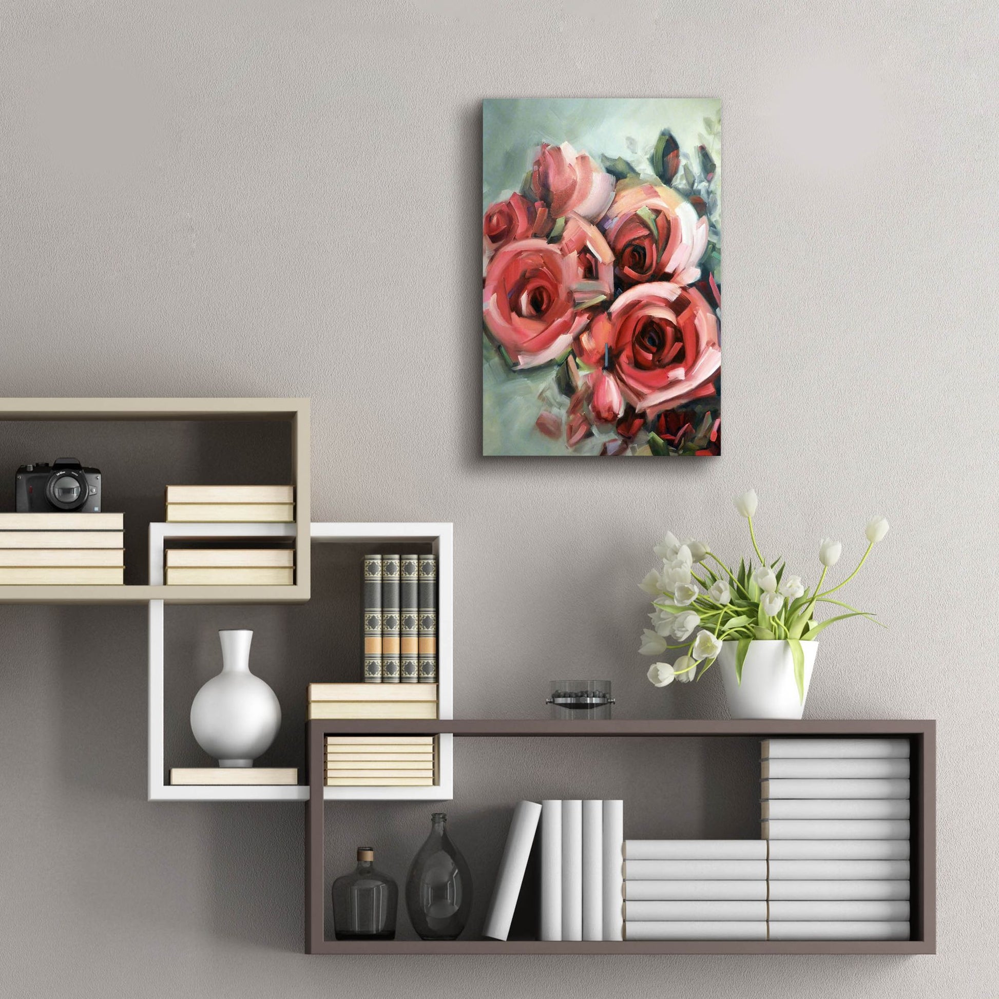 Epic Art 'Amid Scent Of Roses' by Holly Van Hart, Acrylic Glass Wall Art,16x24