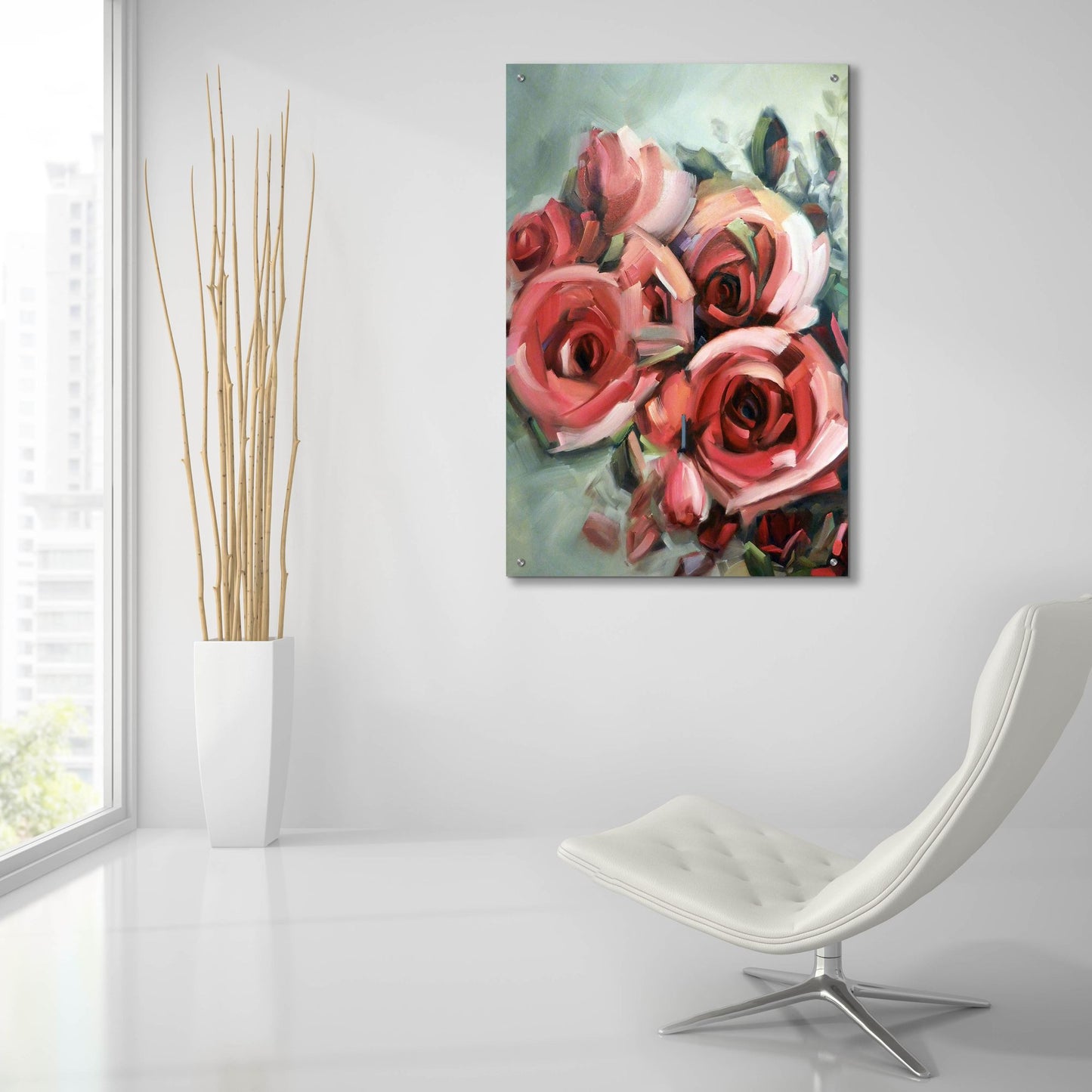 Epic Art 'Amid Scent Of Roses' by Holly Van Hart, Acrylic Glass Wall Art,24x36