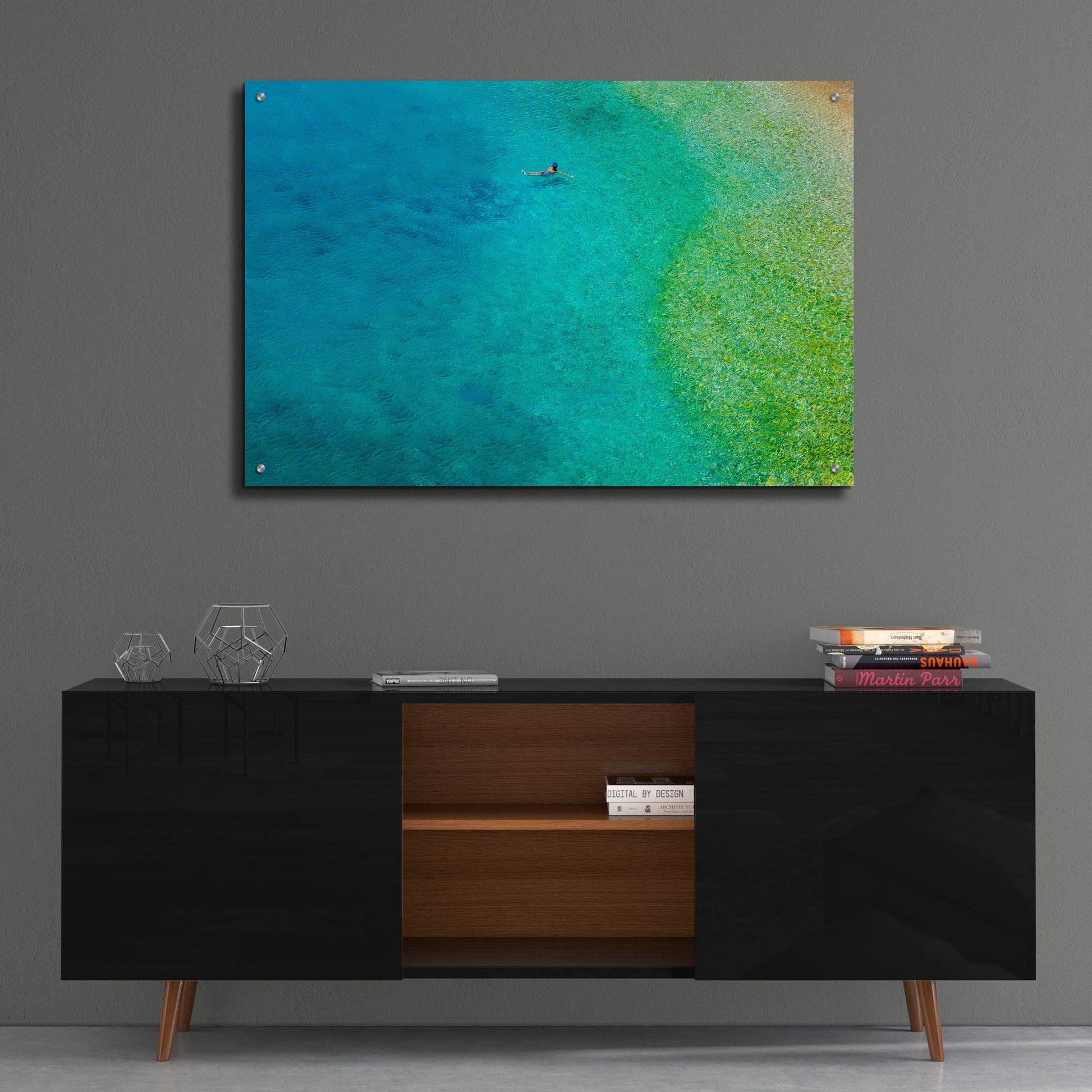 Epic Art 'Solo Swim' by Verne Varona, Acrylic Glass Wall Art,36x24