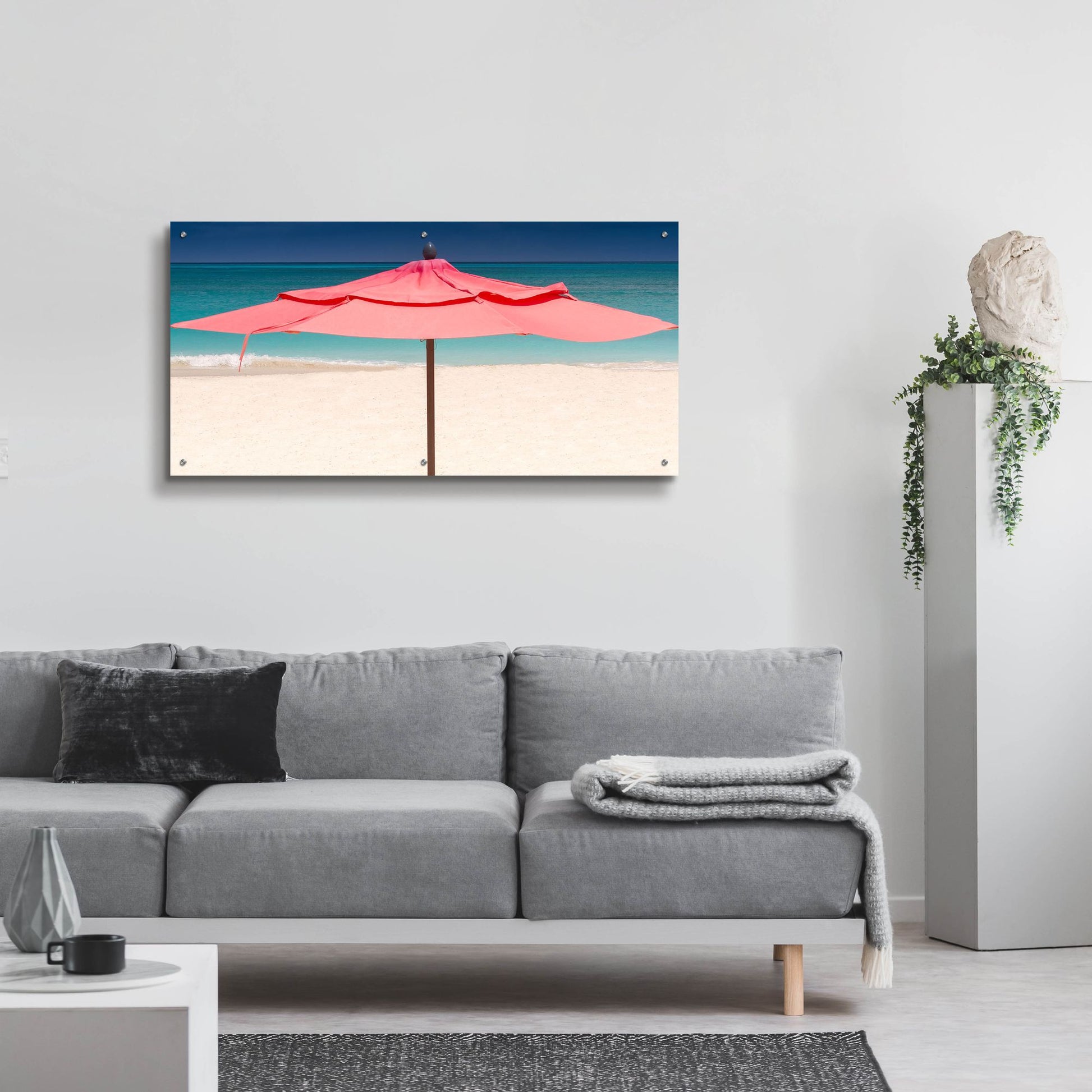 Epic Art 'Solo Umbrella' by Verne Varona, Acrylic Glass Wall Art,48x24