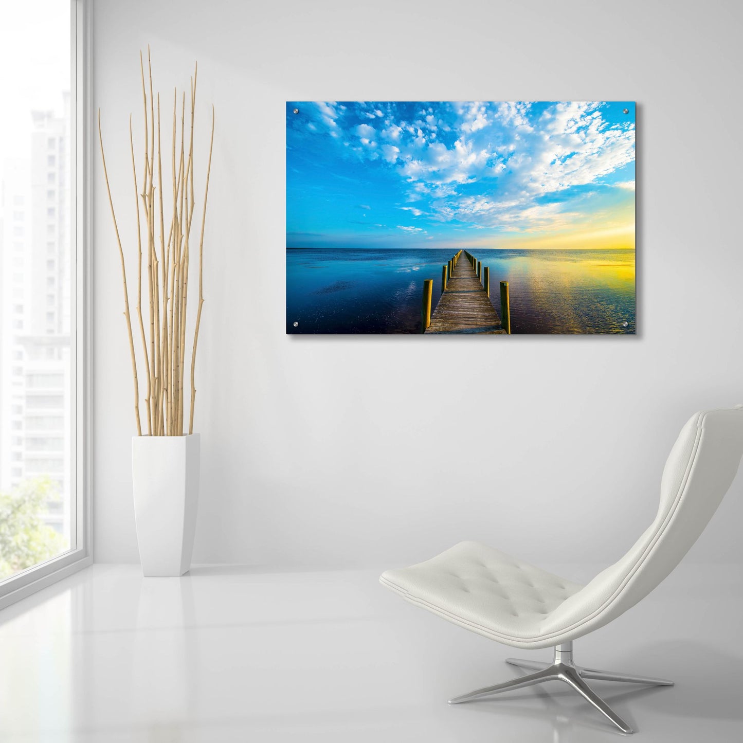 Epic Art 'Boardwalk' by Steve Vaughn, Acrylic Glass Wall Art,36x24