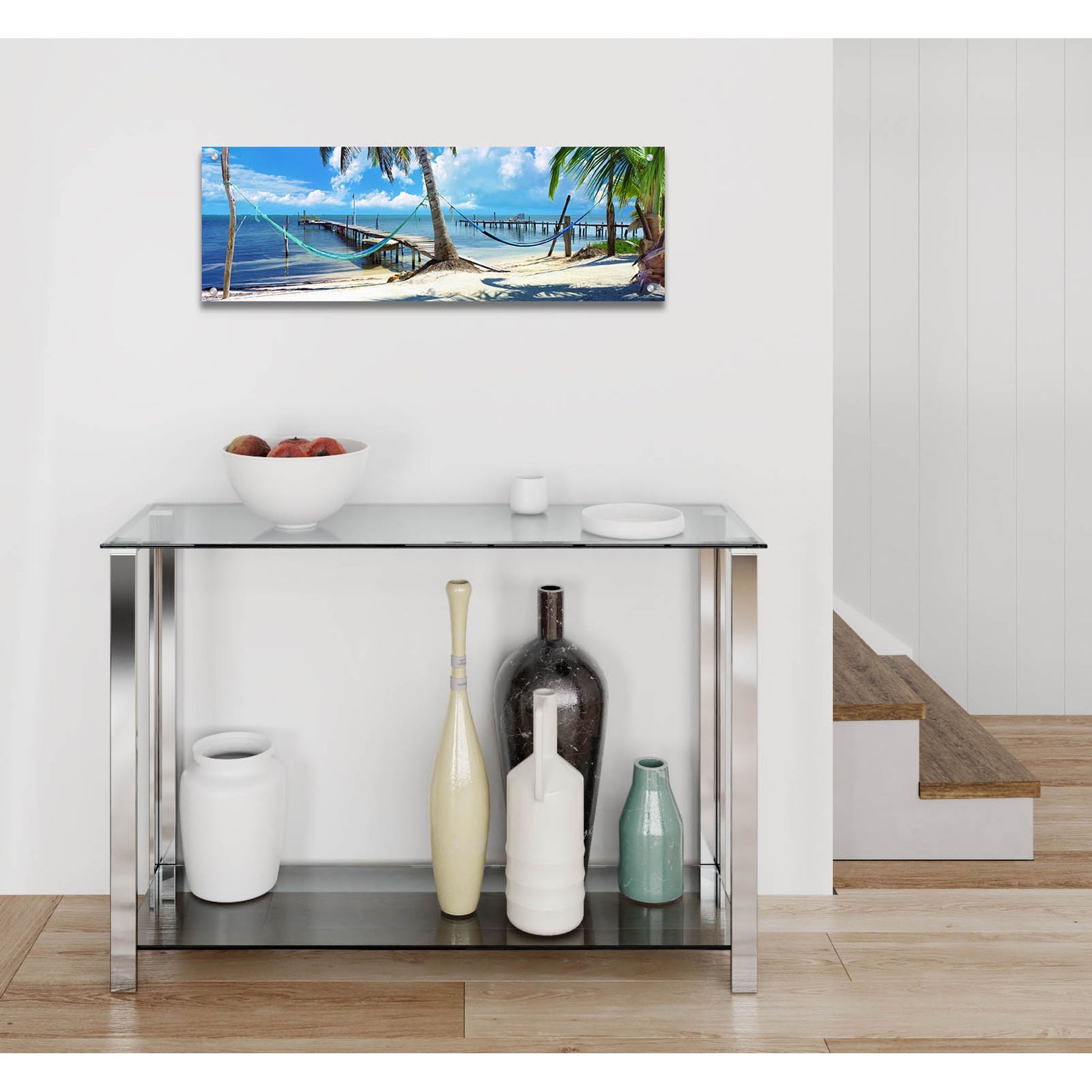 Epic Art 'Island Living' by Steve Vaughn, Acrylic Glass Wall Art,36x12