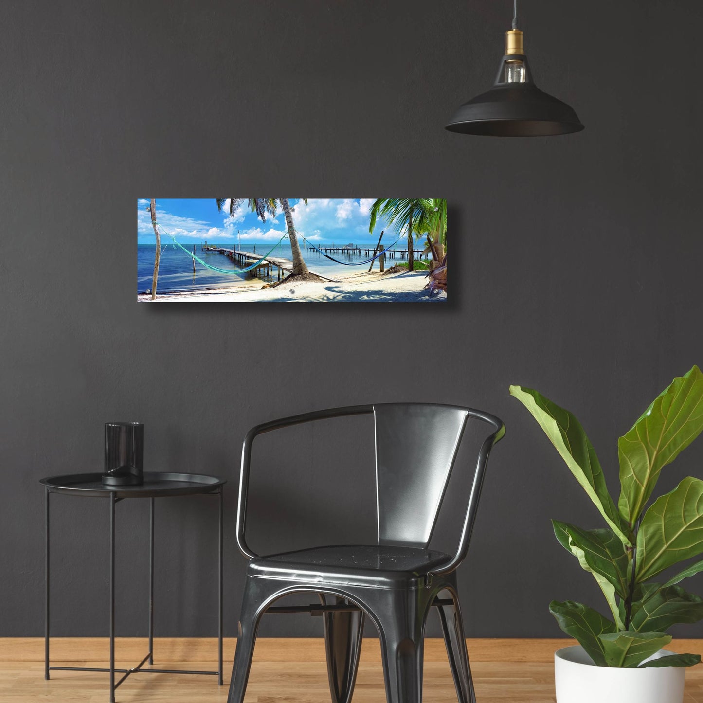 Epic Art 'Island Living' by Steve Vaughn, Acrylic Glass Wall Art,36x12