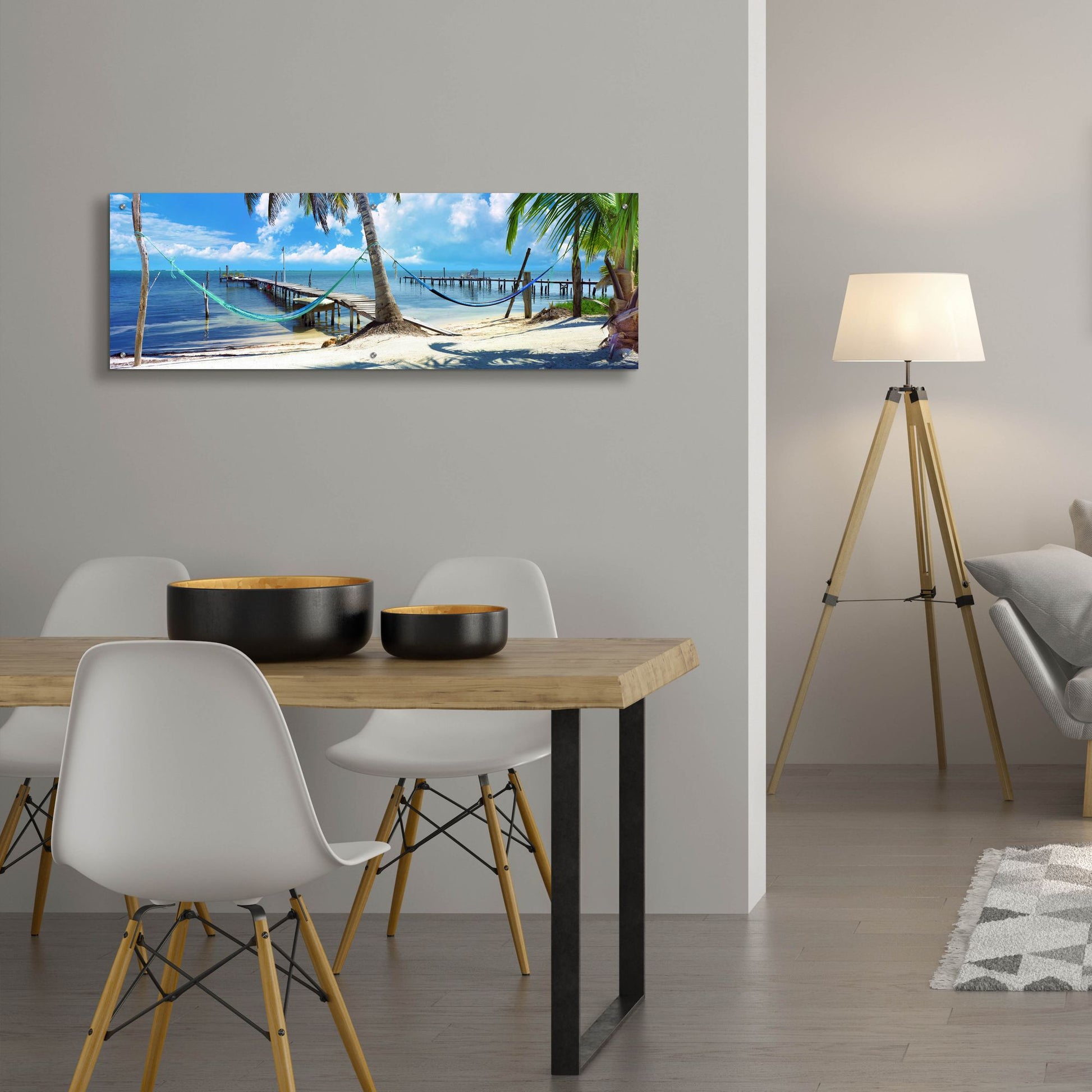 Epic Art 'Island Living' by Steve Vaughn, Acrylic Glass Wall Art,48x16