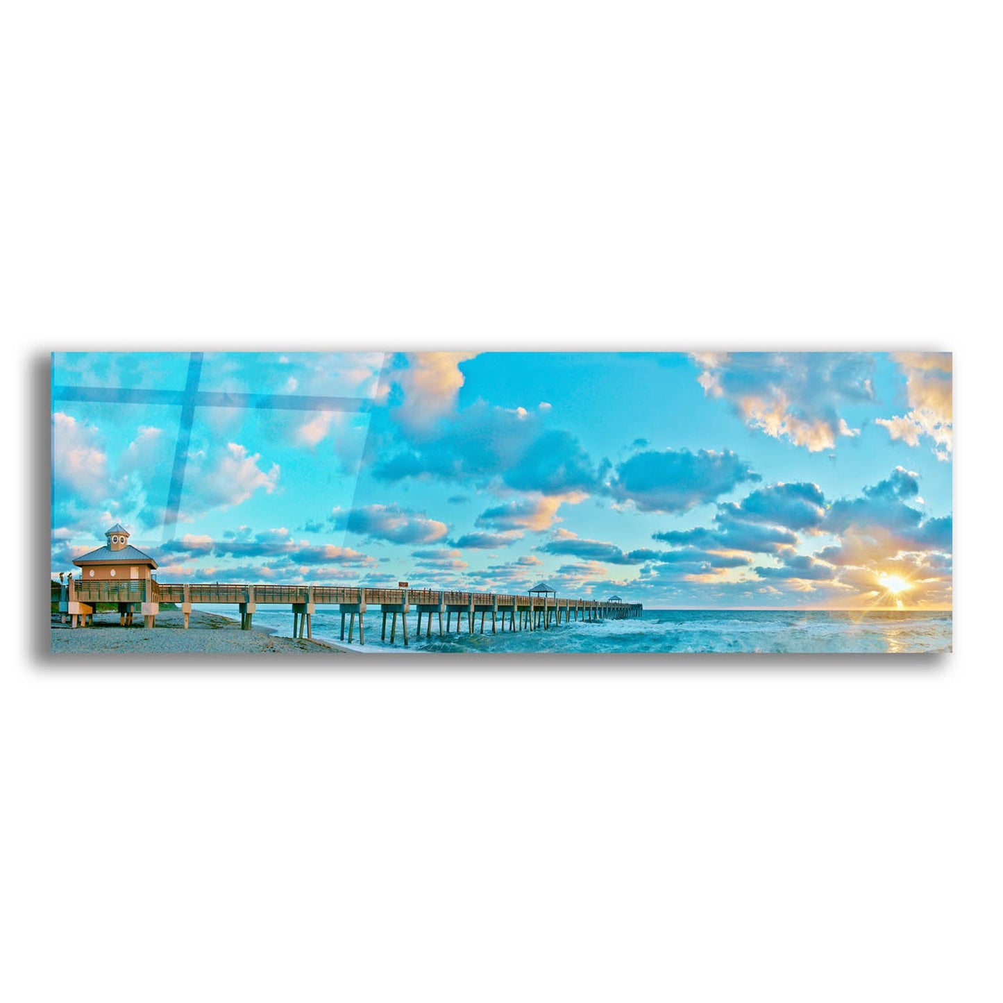 Epic Art 'Sunrise On Juno Beach' by Steve Vaughn, Acrylic Glass Wall Art