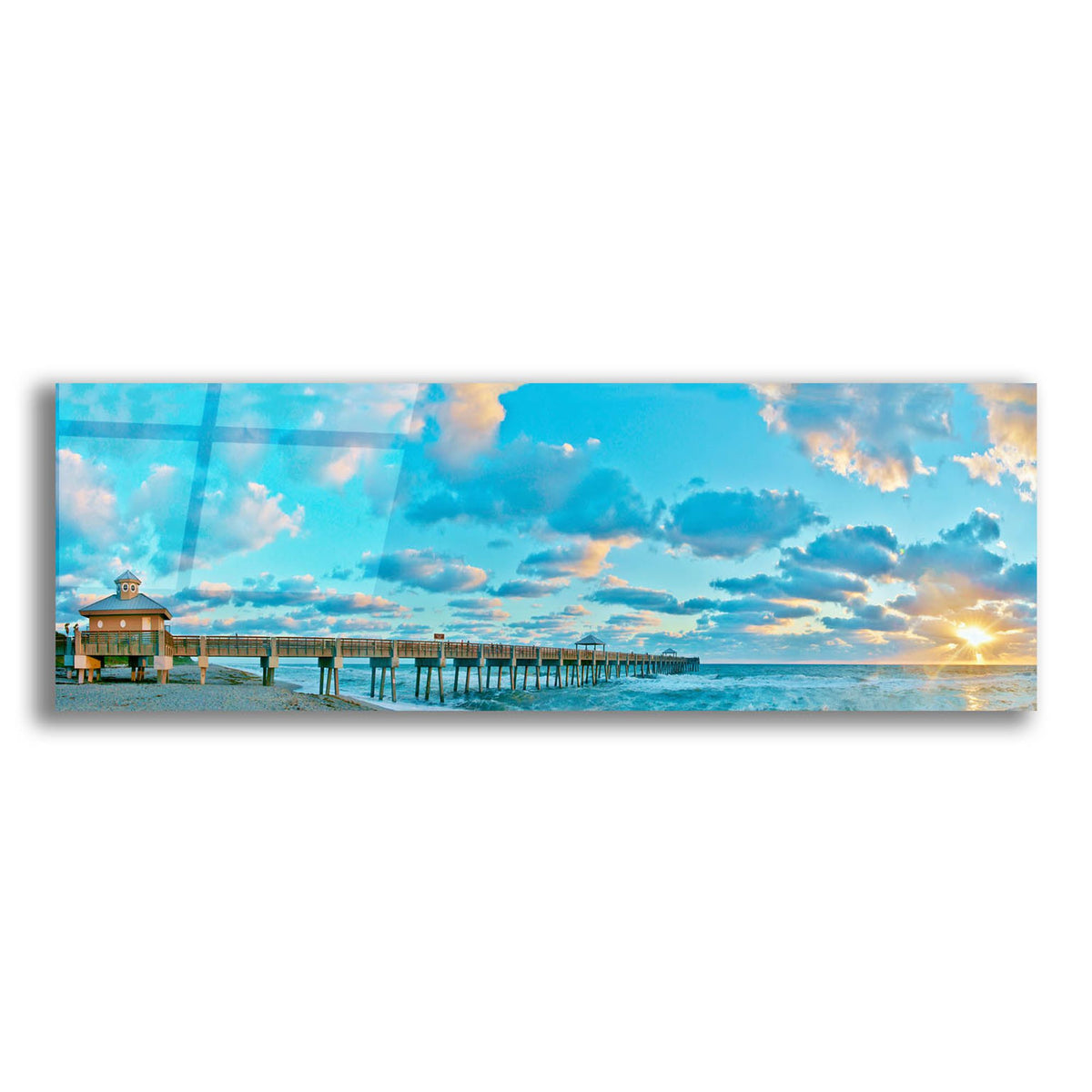 Epic Art 'Sunrise On Juno Beach' by Steve Vaughn, Acrylic Glass Wall Art