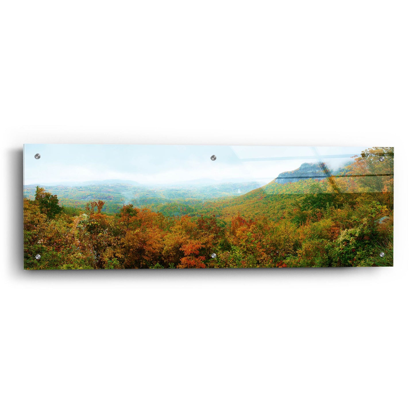 Epic Art 'Whiteside Overlook' by Steve Vaughn, Acrylic Glass Wall Art,36x12