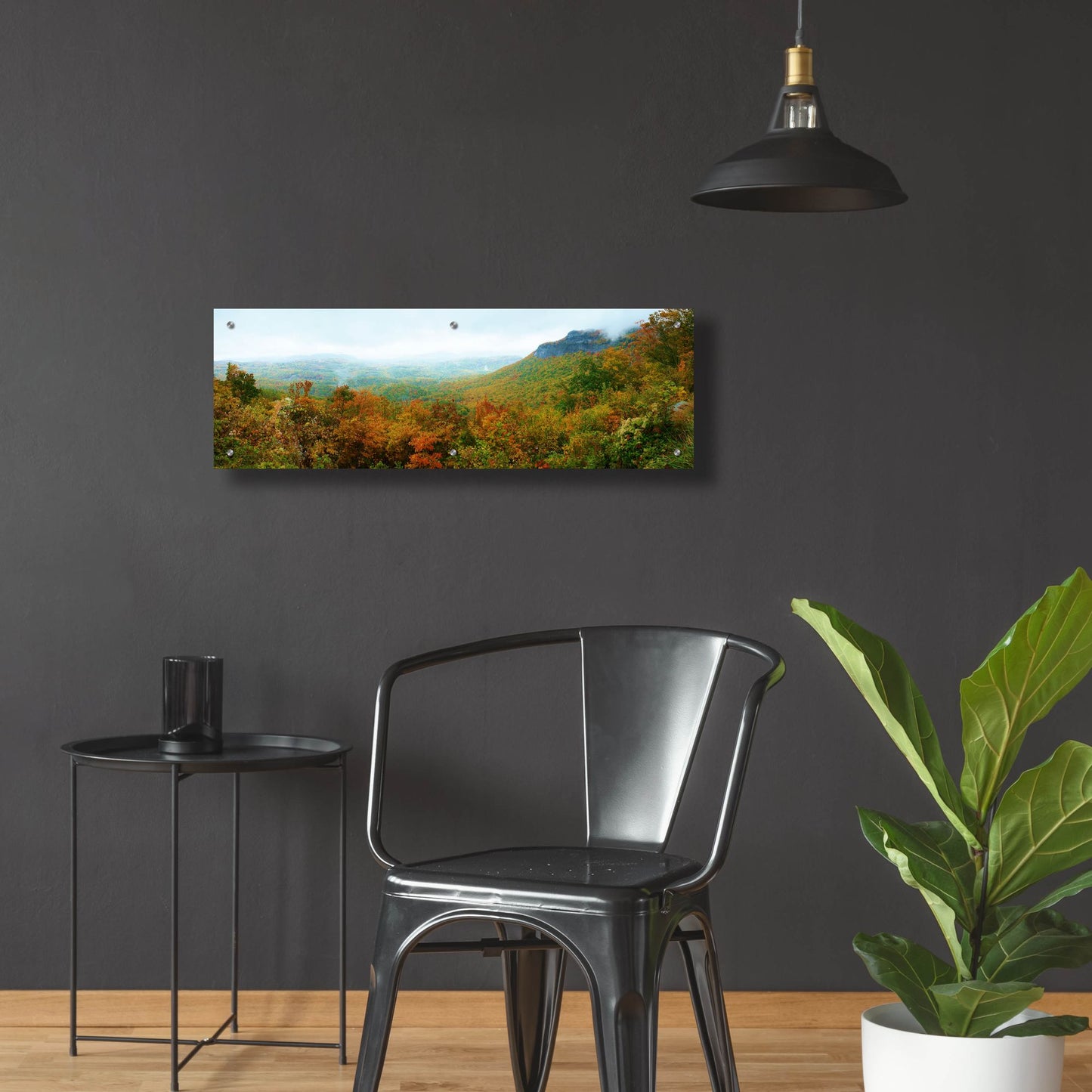 Epic Art 'Whiteside Overlook' by Steve Vaughn, Acrylic Glass Wall Art,36x12