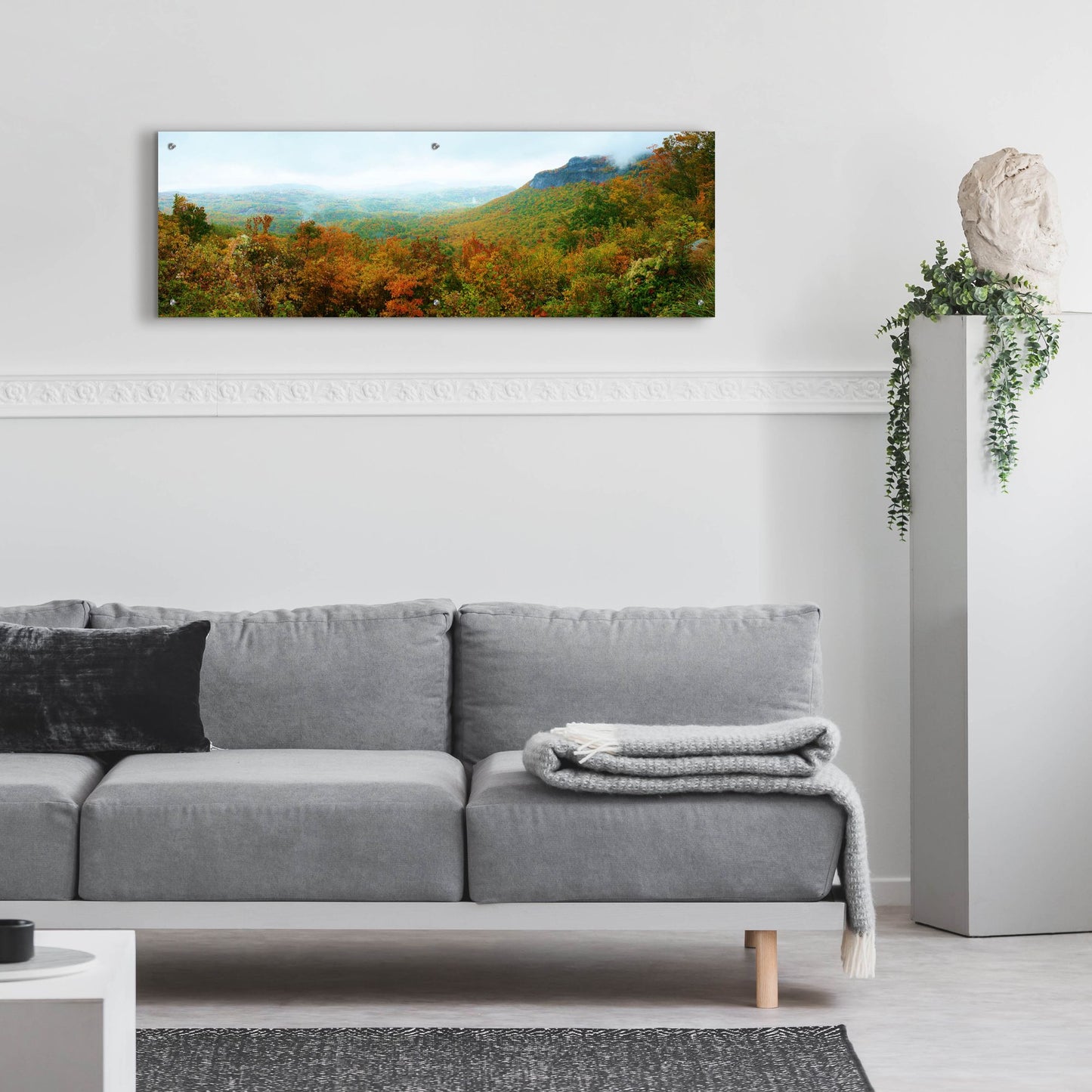 Epic Art 'Whiteside Overlook' by Steve Vaughn, Acrylic Glass Wall Art,48x16