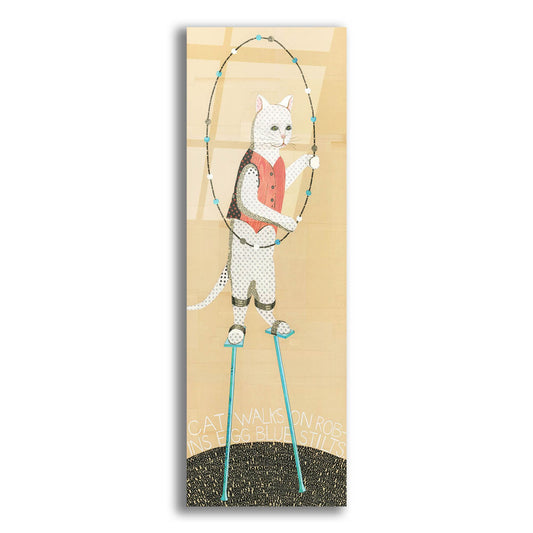 Epic Art 'Cat On Stilts' by Judy Verhoeven, Acrylic Glass Wall Art