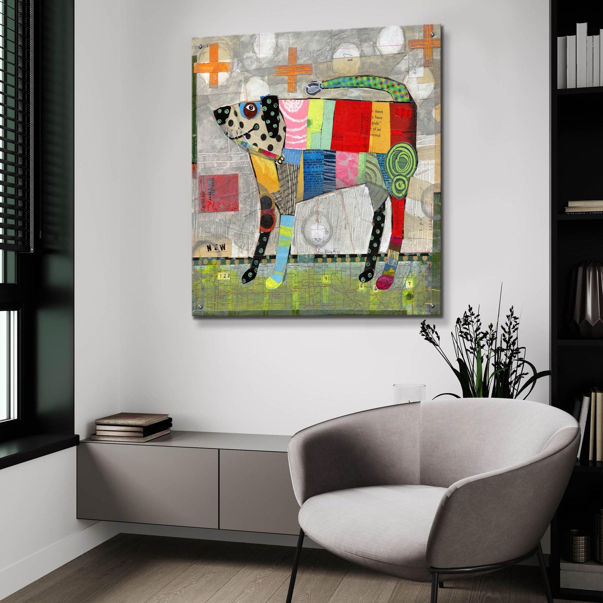 Epic Art 'Coat Of Many Colors' by Judy Verhoeven, Acrylic Glass Wall Art,36x36