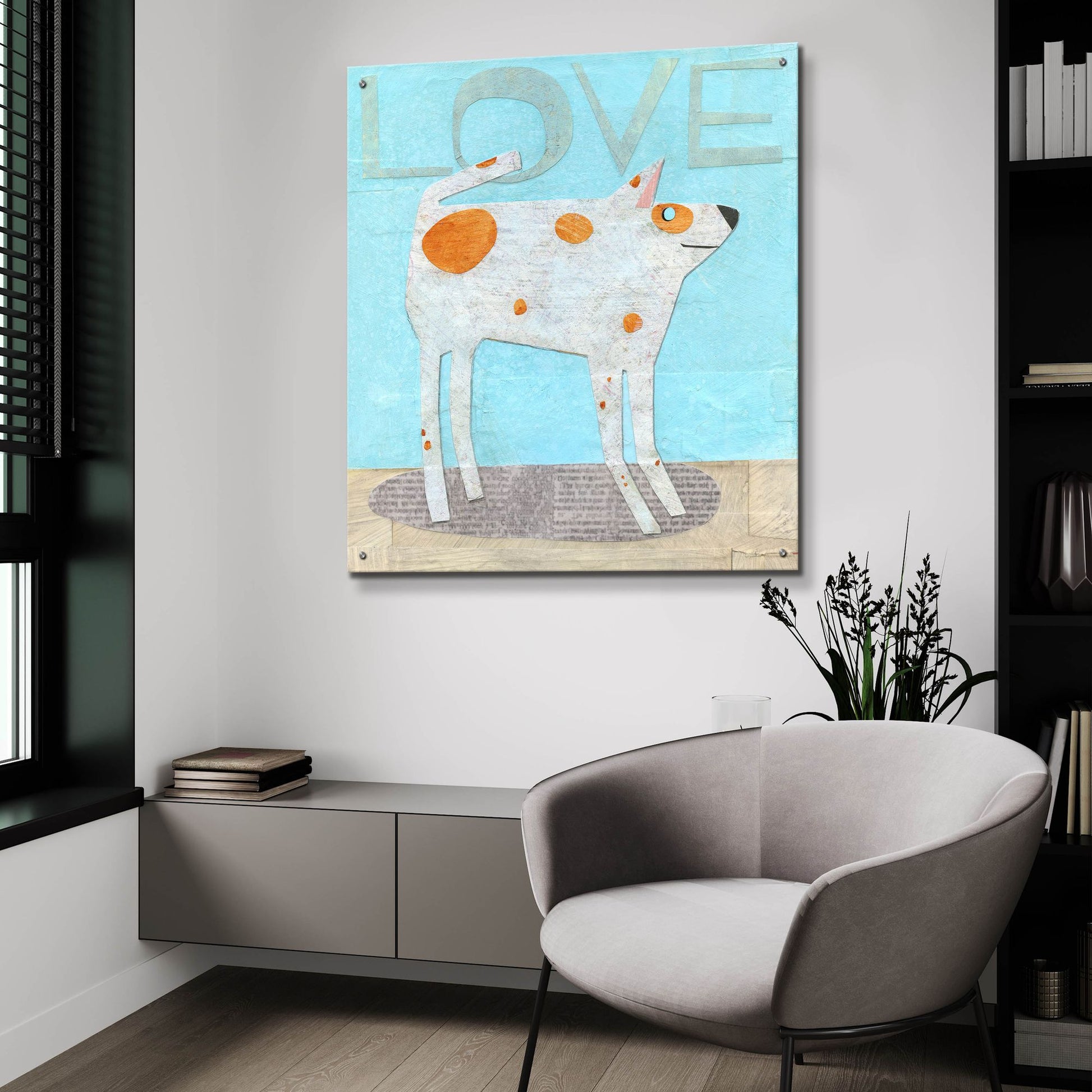 Epic Art 'Faithful Friend' by Judy Verhoeven, Acrylic Glass Wall Art,36x36