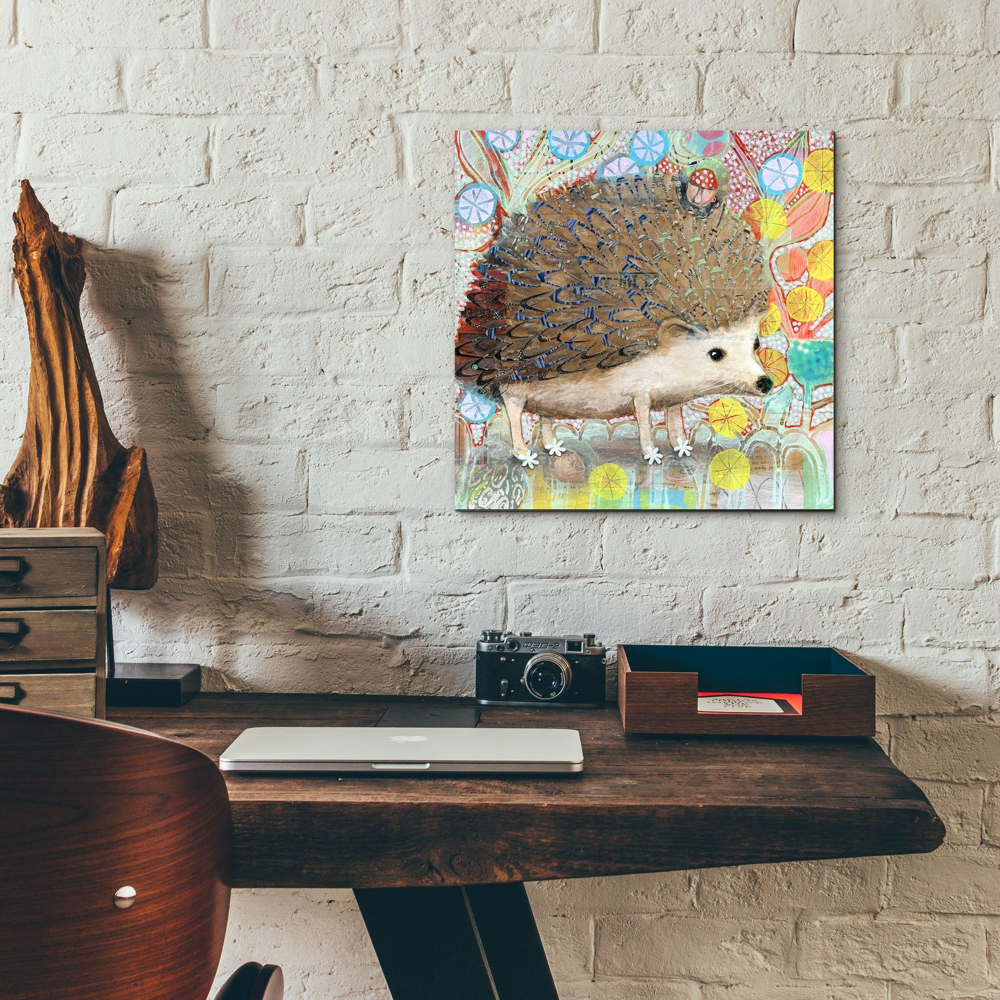 Epic Art 'Hedgie' by Judy Verhoeven, Acrylic Glass Wall Art,12x12