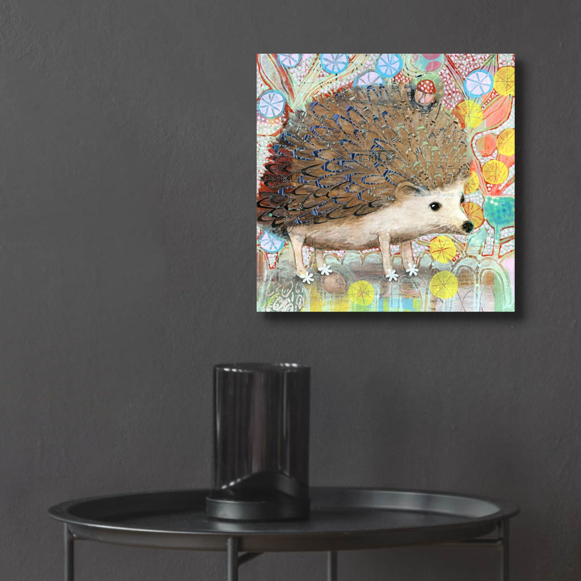 Epic Art 'Hedgie' by Judy Verhoeven, Acrylic Glass Wall Art,12x12