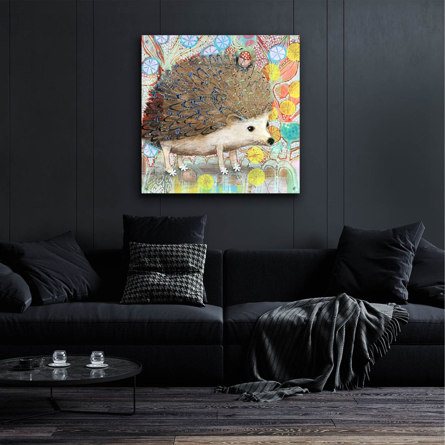 Epic Art 'Hedgie' by Judy Verhoeven, Acrylic Glass Wall Art,36x36