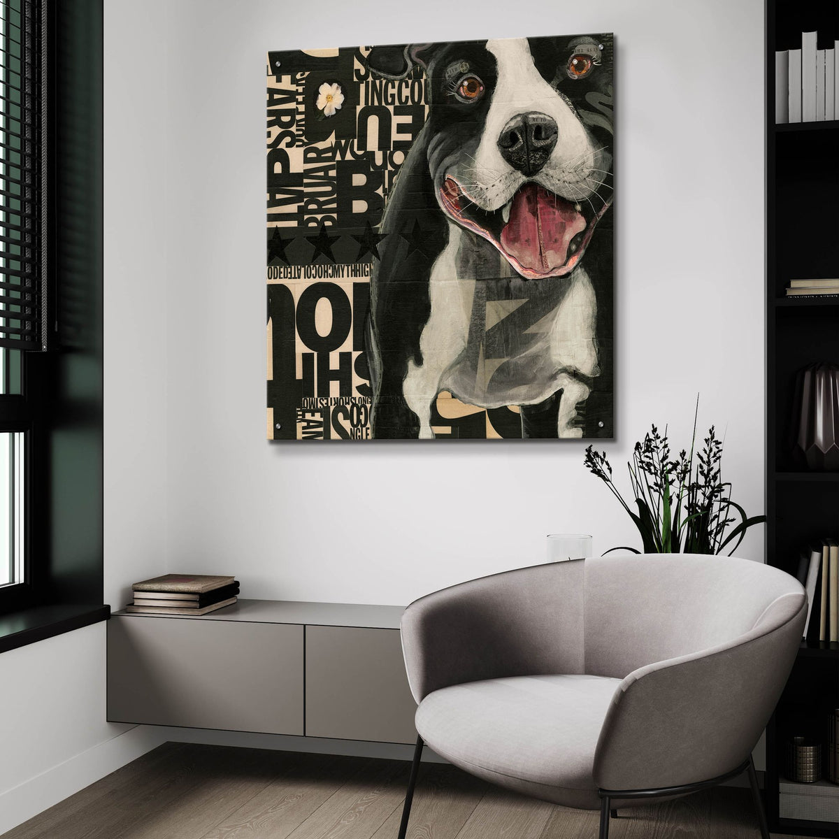 Epic Art 'Pit Pat' by Judy Verhoeven, Acrylic Glass Wall Art,36x36