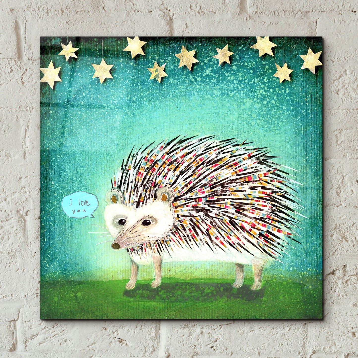 Epic Art 'Porcupine For Thomas' by Judy Verhoeven, Acrylic Glass Wall Art,12x12