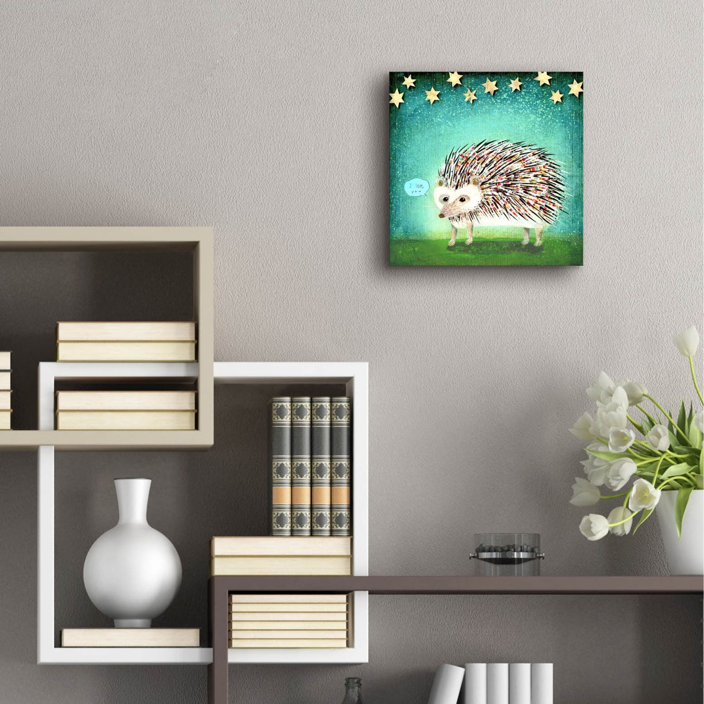 Epic Art 'Porcupine For Thomas' by Judy Verhoeven, Acrylic Glass Wall Art,12x12