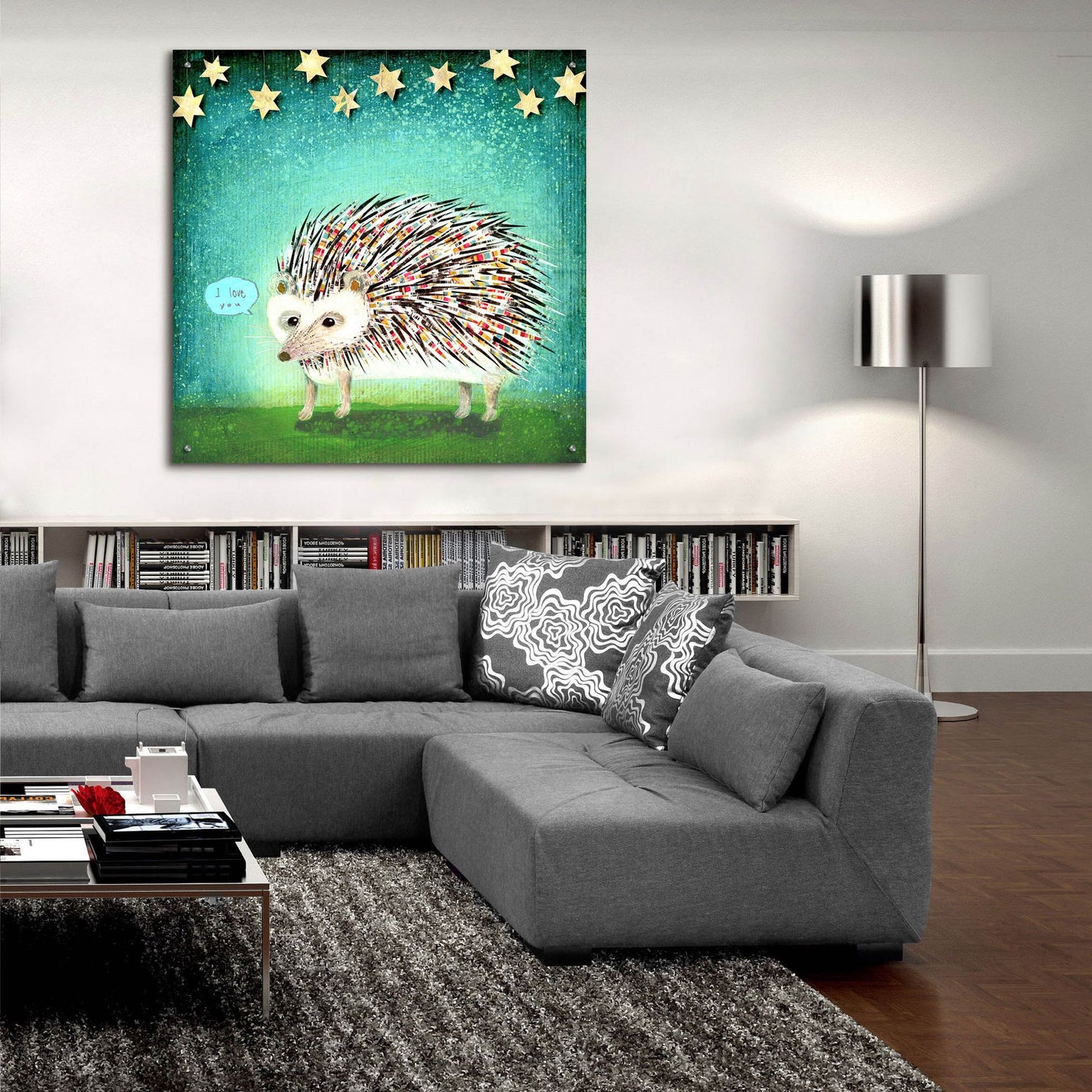 Epic Art 'Porcupine For Thomas' by Judy Verhoeven, Acrylic Glass Wall Art,36x36