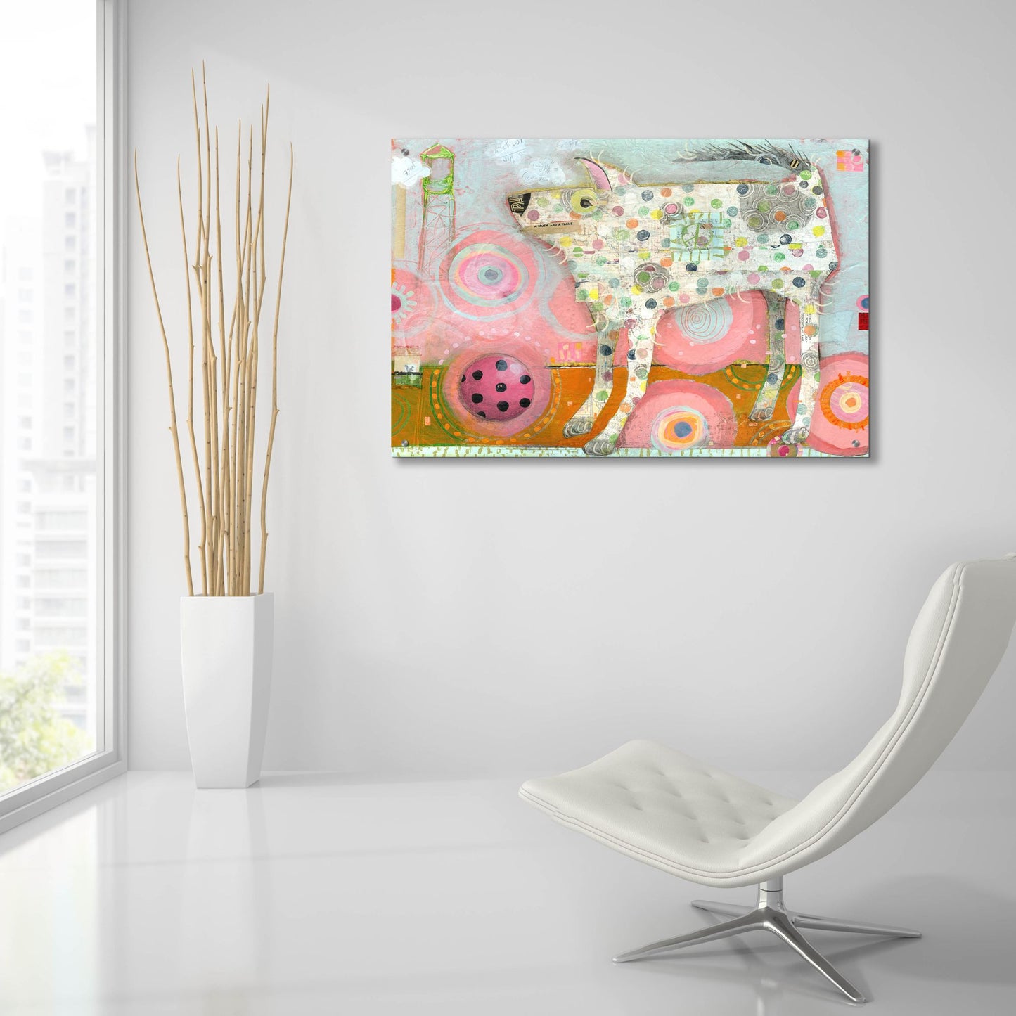 Epic Art 'The Distraction' by Judy Verhoeven, Acrylic Glass Wall Art,36x24