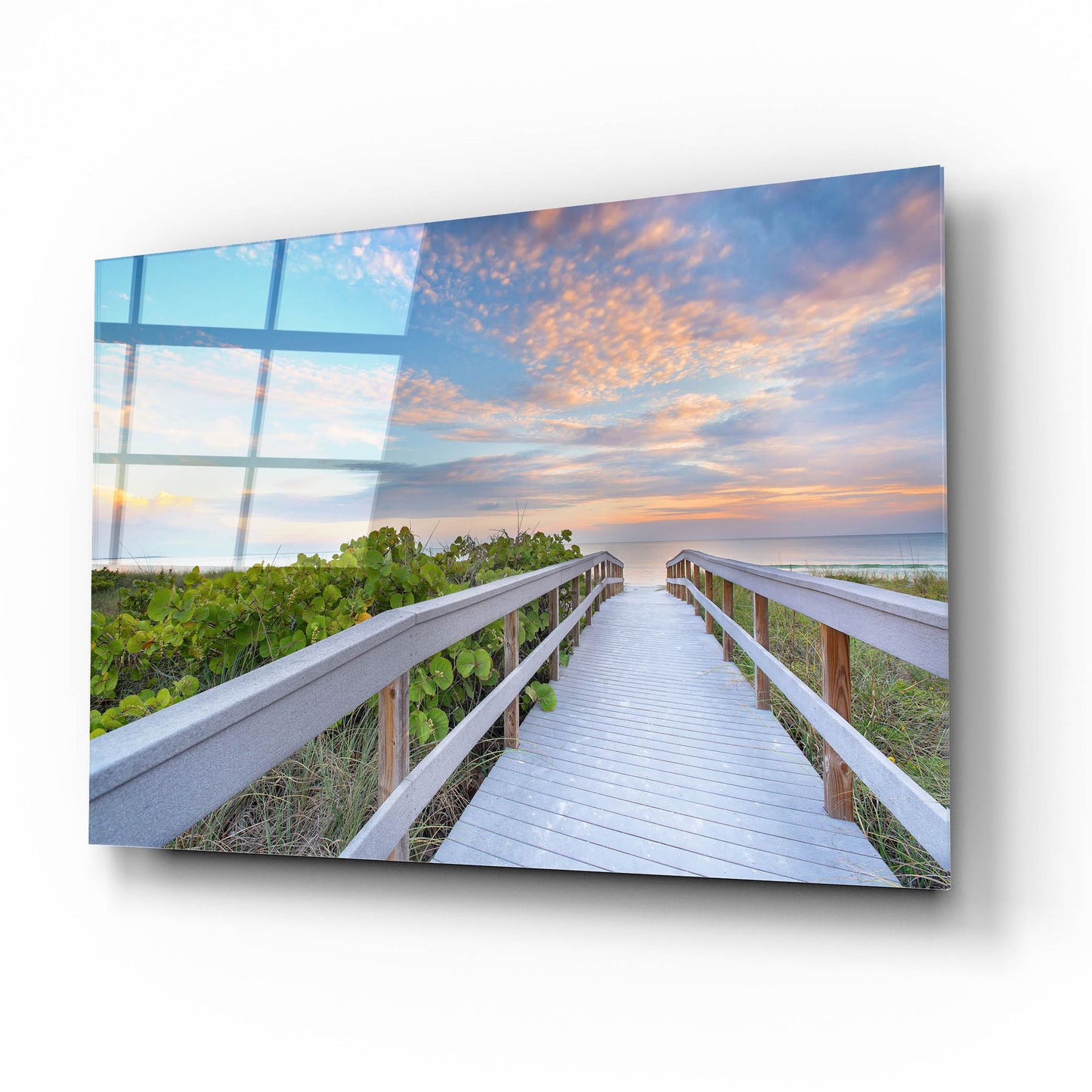 Epic Art 'The Walk To Sunset Beach' by Andrew Vernon, Acrylic Glass Wall Art,16x12